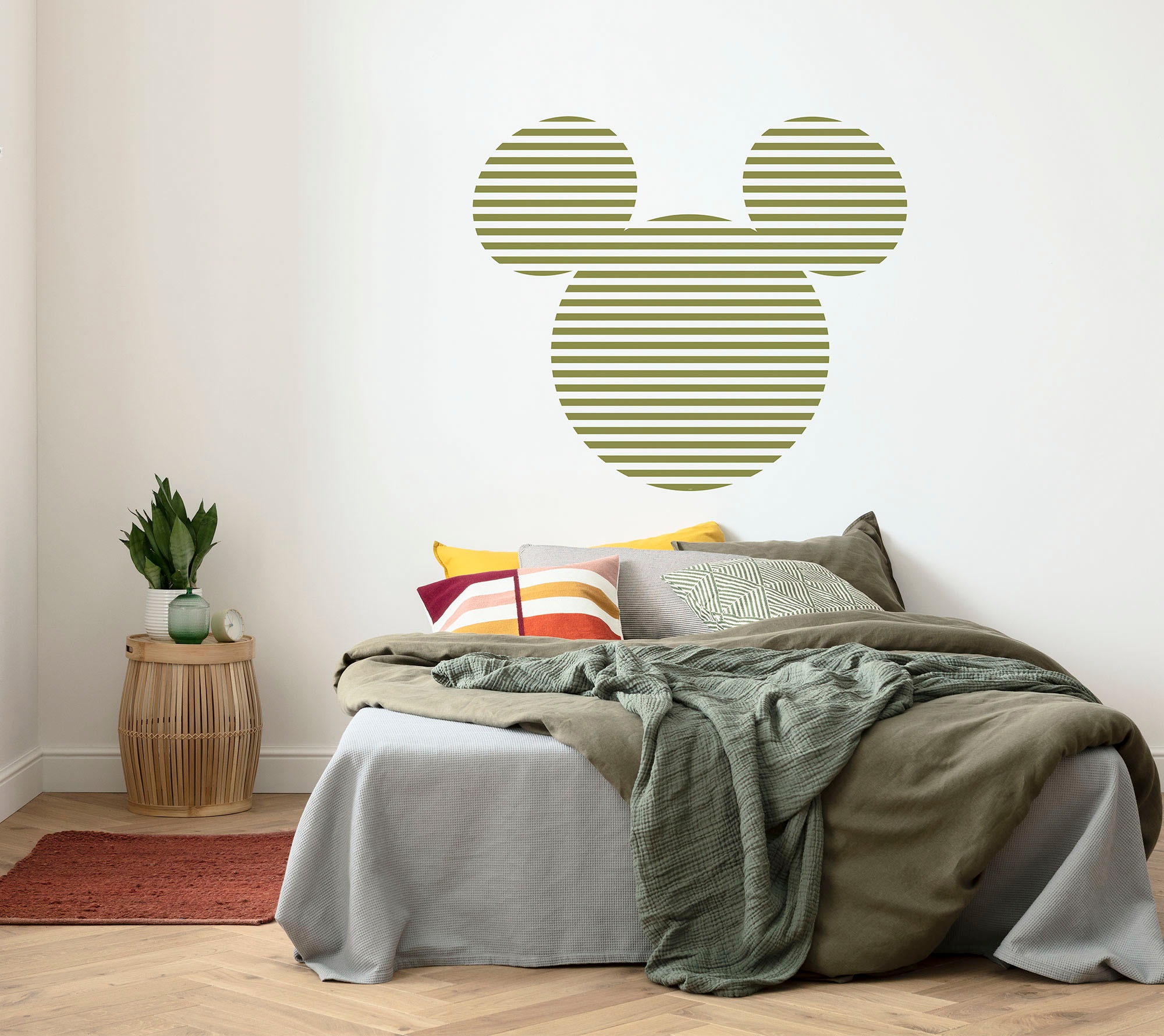 BAUR Stripes«, cm »Mickey und rund Head | Komar 125x125 St.), Höhe), x (1 (Breite Wandtattoo selbstklebend