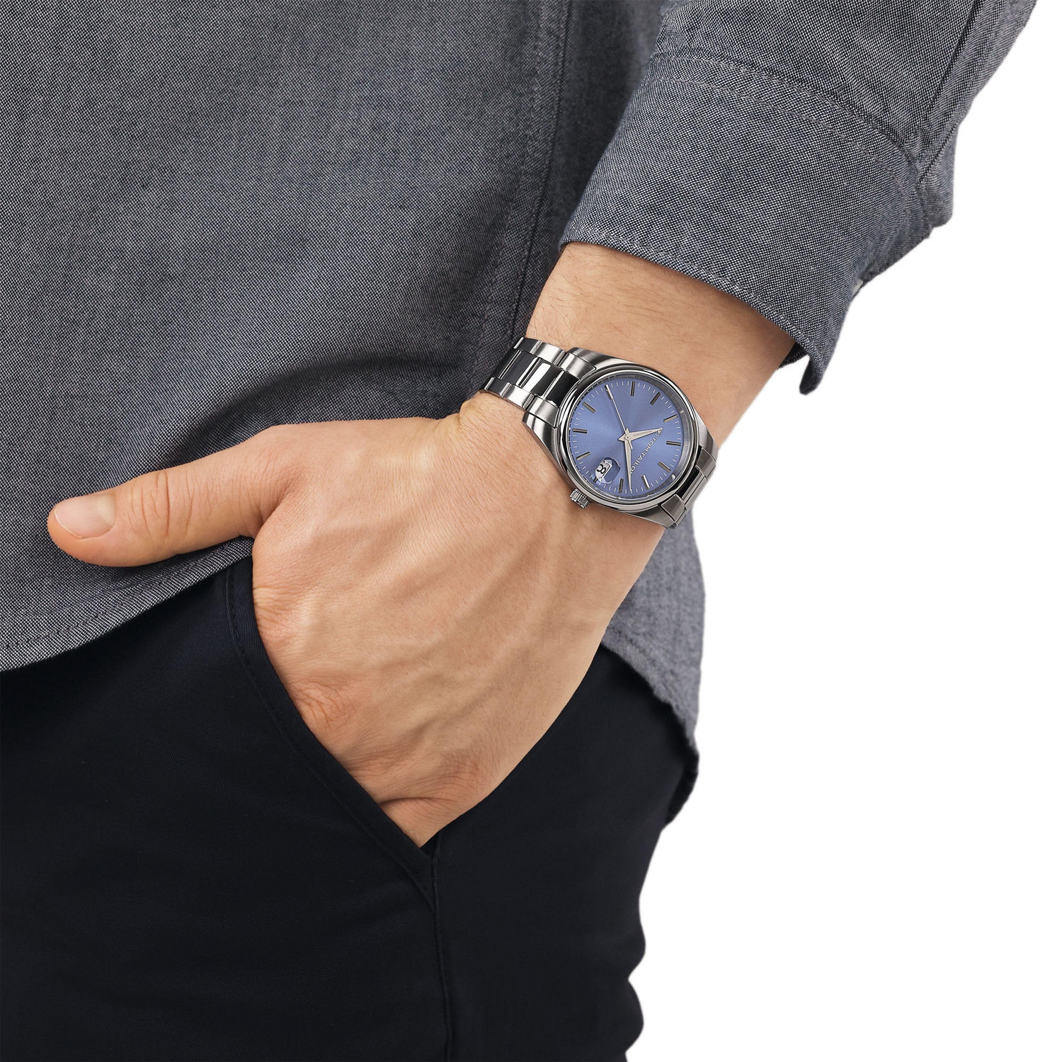 TOM TAILOR Quarzuhr Armbanduhr, Herrenuhr, Edelstahlarmband, analog, Jahr, Monat