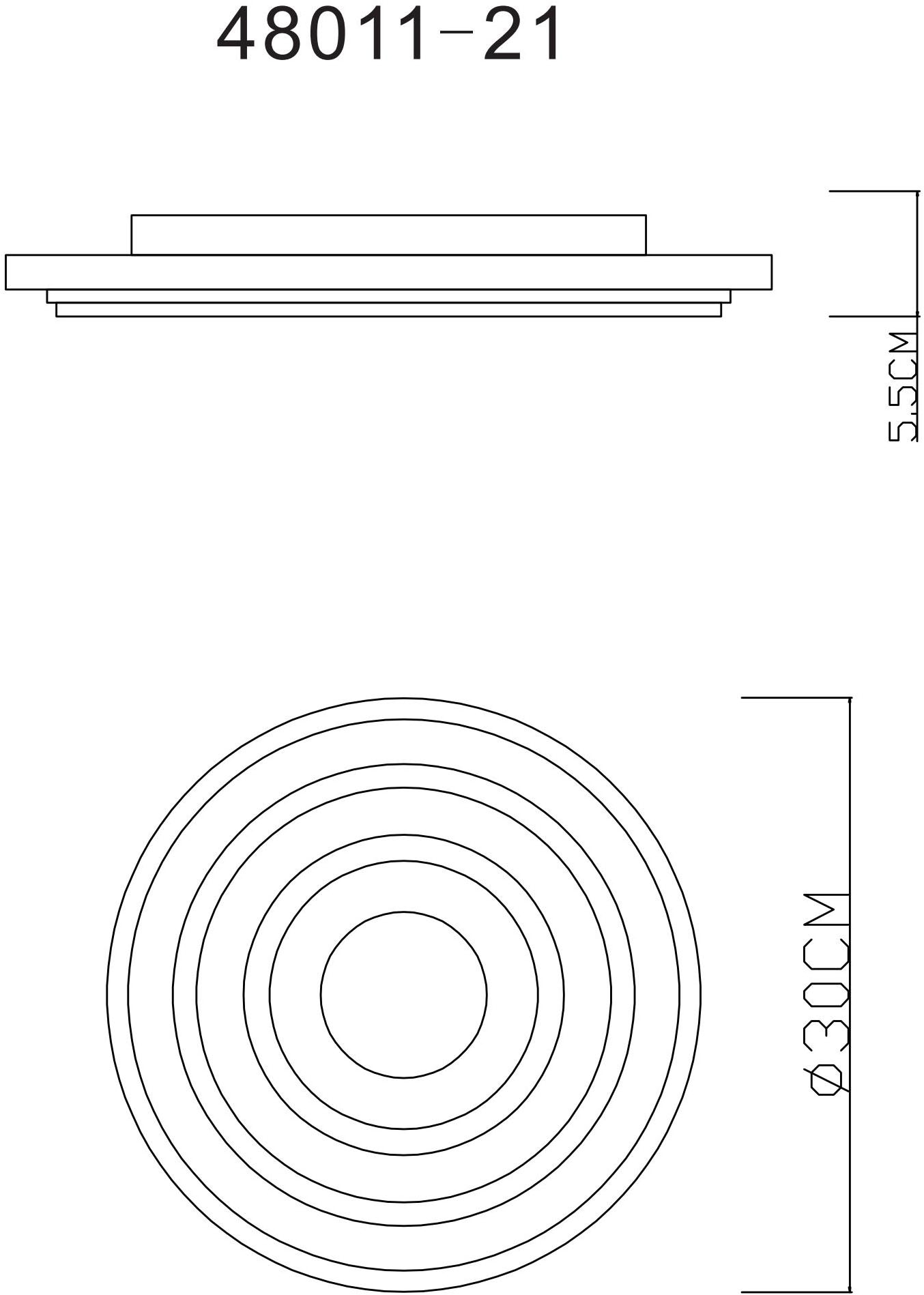 GLOBO LIGHTING LED Deckenleuchte »SABATINO«, Leuchtmittel LED-Modul | LED fest integriert, Deckenlampe/ CCT 3000-6000K/rund/Wohnzimmer/Schlafzimmer