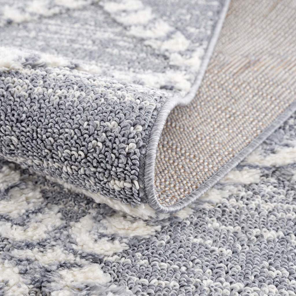 Carpet City Hochflor-Teppich »Focus 3022«, rund, 20 mm Höhe, Boho-Teppich, Hochtief-Muster/ 3D-Effekt, für Wohnzimmer, Schlafzimmer