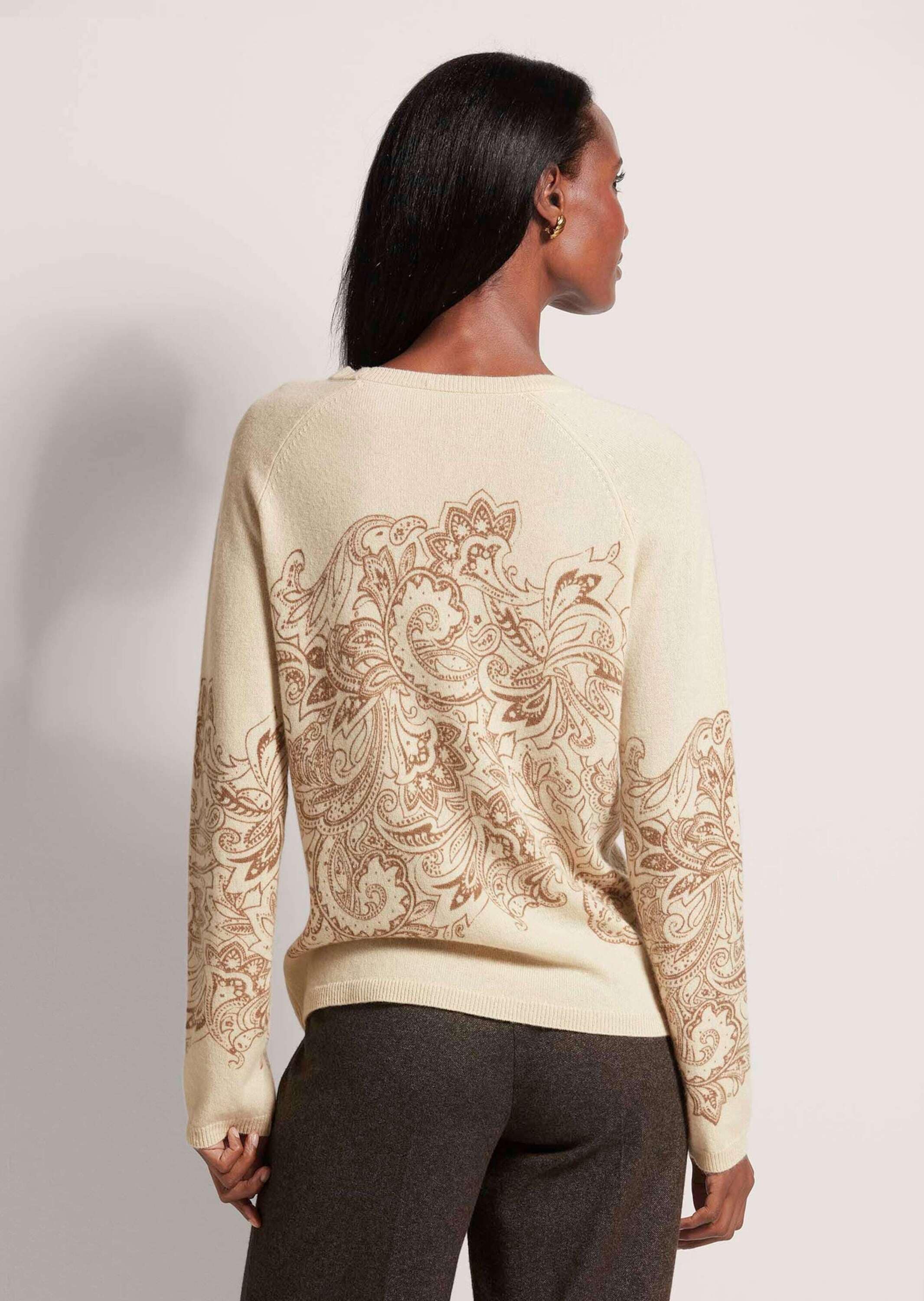 MADELEINE Longpullover »Druckpullover Kaschmir-Pullover mit wertvollem Druck«