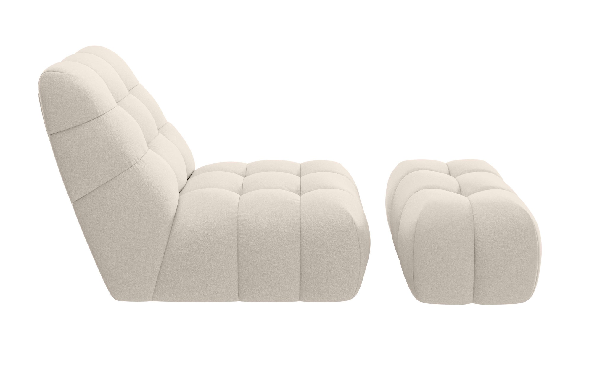 Guido Maria Kretschmer Home&Living XXL-Sessel »AURELIAN Loveseat XXL mit Hocker im Set, Lese-Sessel, Relaxsessel,«, mit Wellenunterfederung, Struktur fein, Struktur grob, Velours