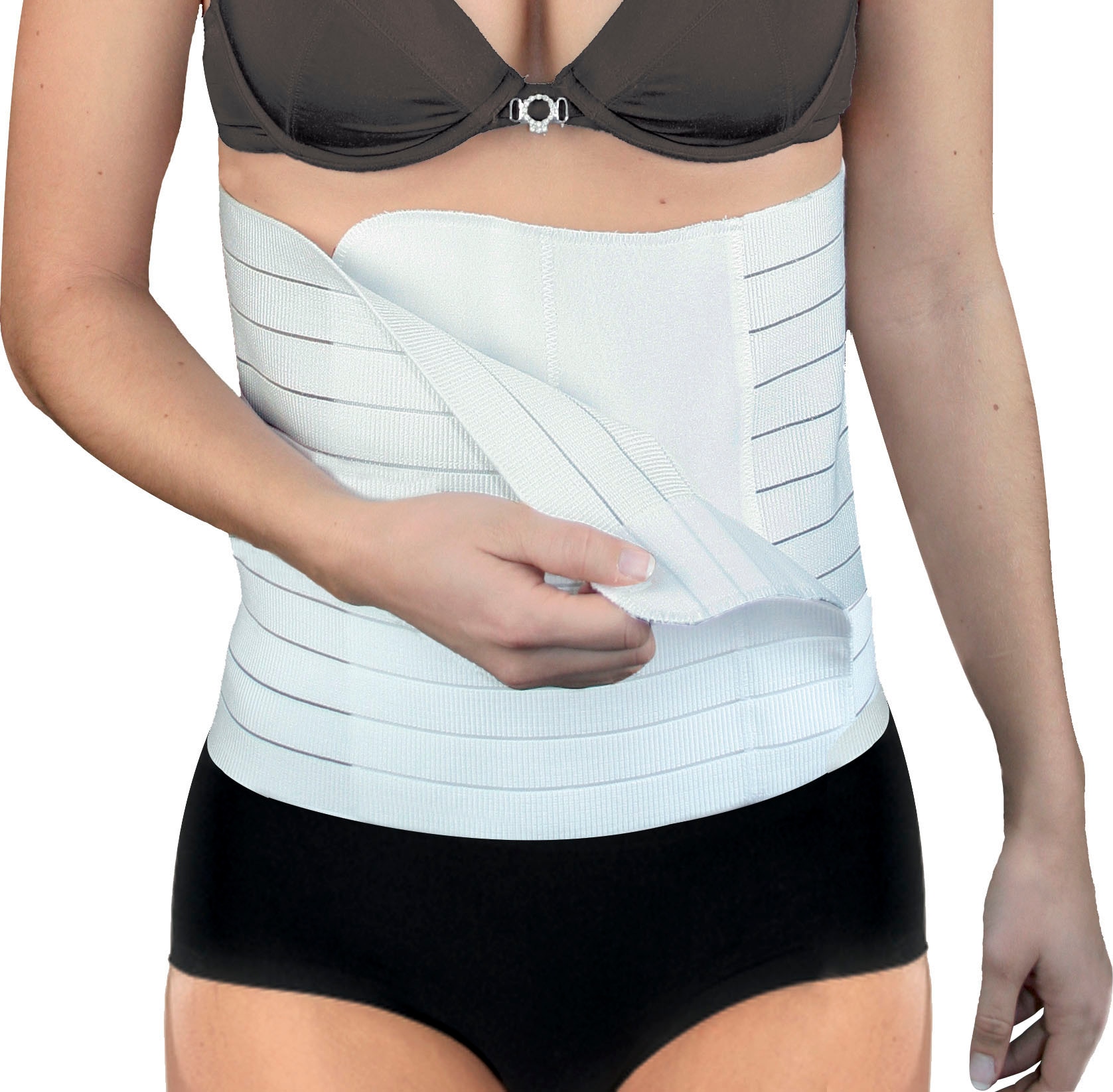 HYDAS Stützbandage "Postoperative Bandage, dauerelastisch mit Klettverschluss, in 5 Längen", Umfang: 120cm - 135cm, weiß, Baumwolle, Elasthan,