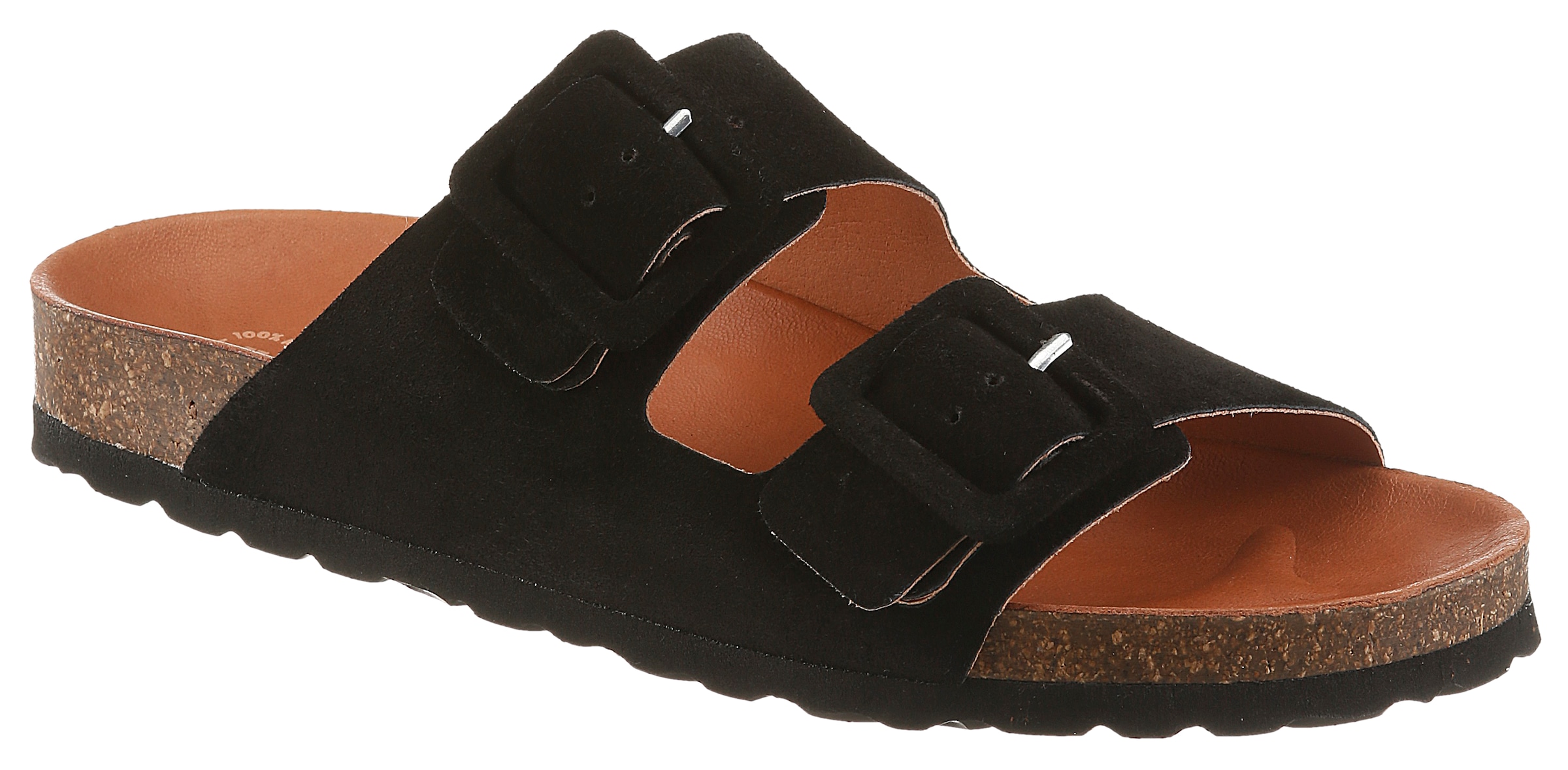 VERBENAS Pantolette "Randell Velour" Sommerschuh, Flat, Hausschuh mit Softf günstig online kaufen