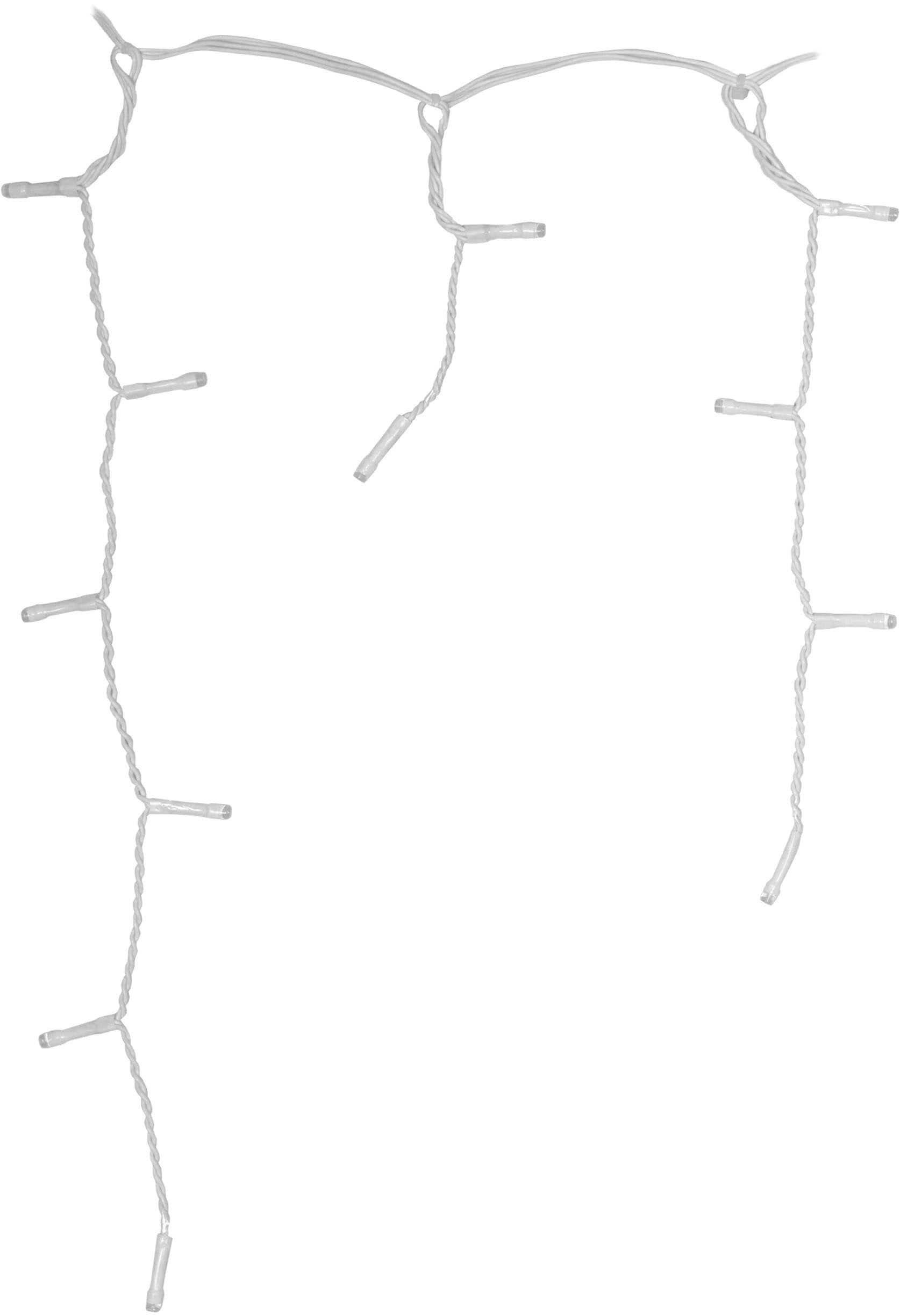 my home LED-Lichterkette »Livva in 6, 12 und 24 m Kettenlänge,« 960 Stk.-flammig LED-Eisregen Lichterkette , warmweißes Licht, Timer, + 3 m Zuleitung