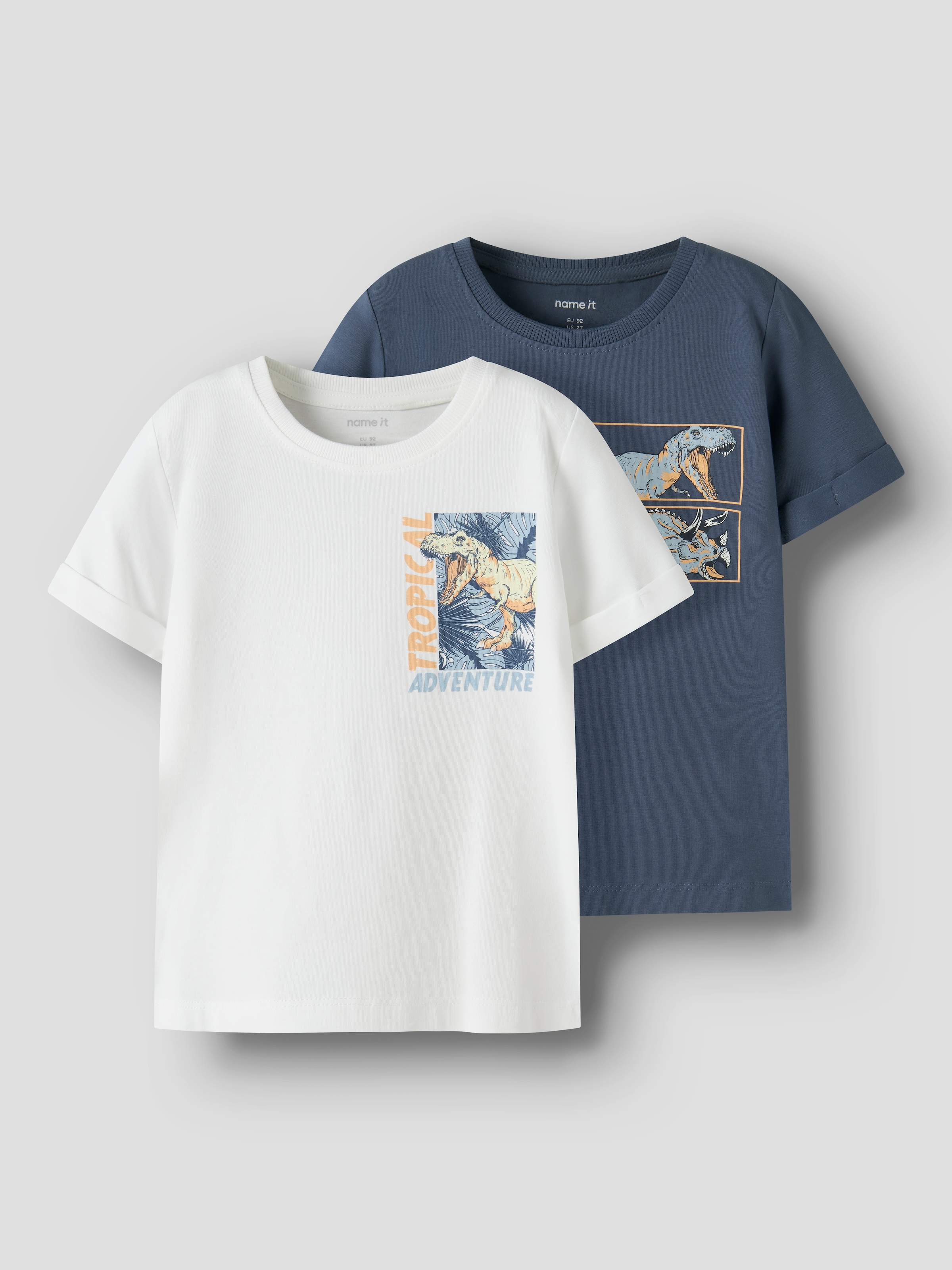 Name It T-Shirt »NMMVUX 2P SS TOP« Packung, 2 Baumwollmischung, normal geschnitten