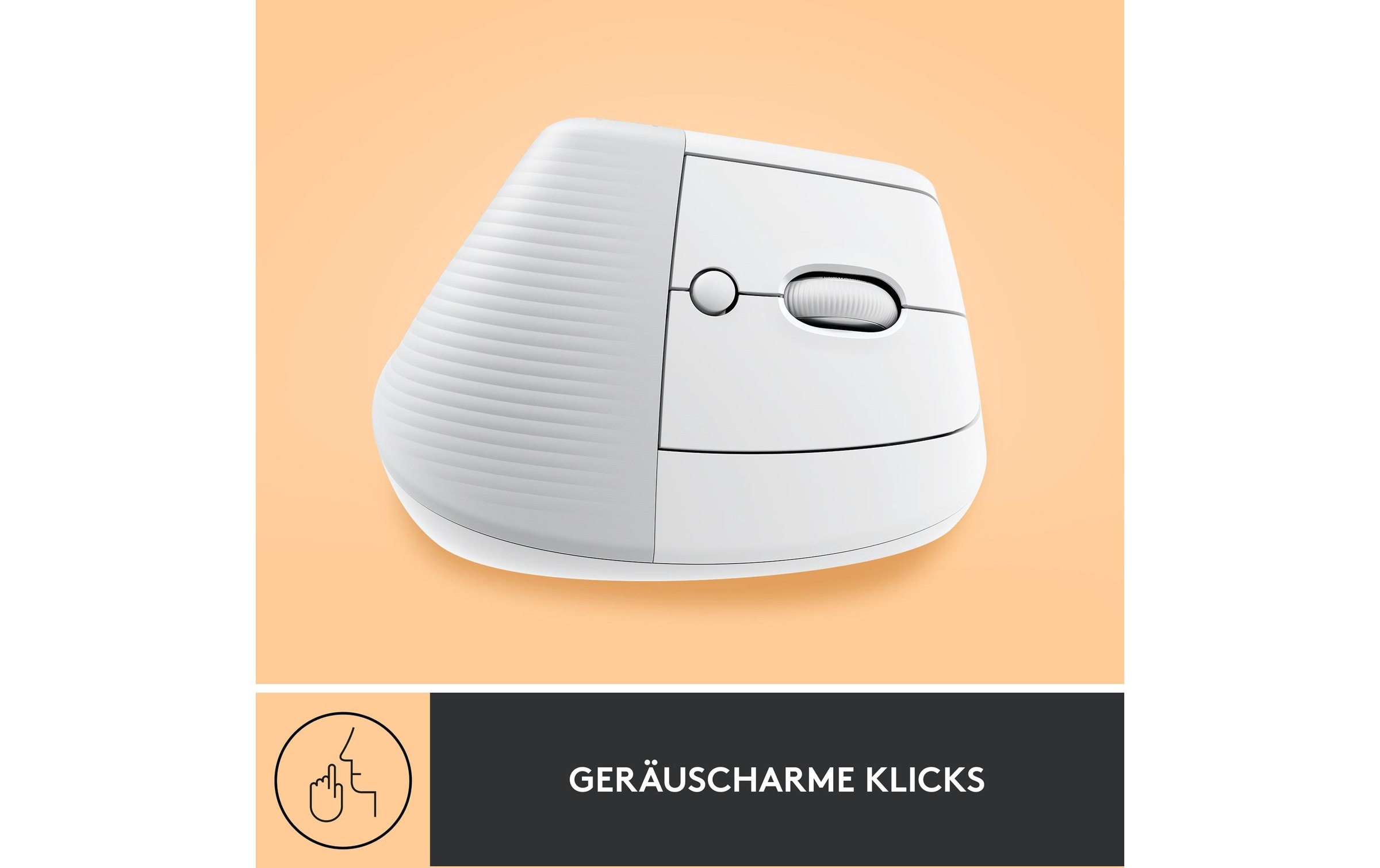 Logitech ergonomische Maus »Maus Lift Off-white« kabellos