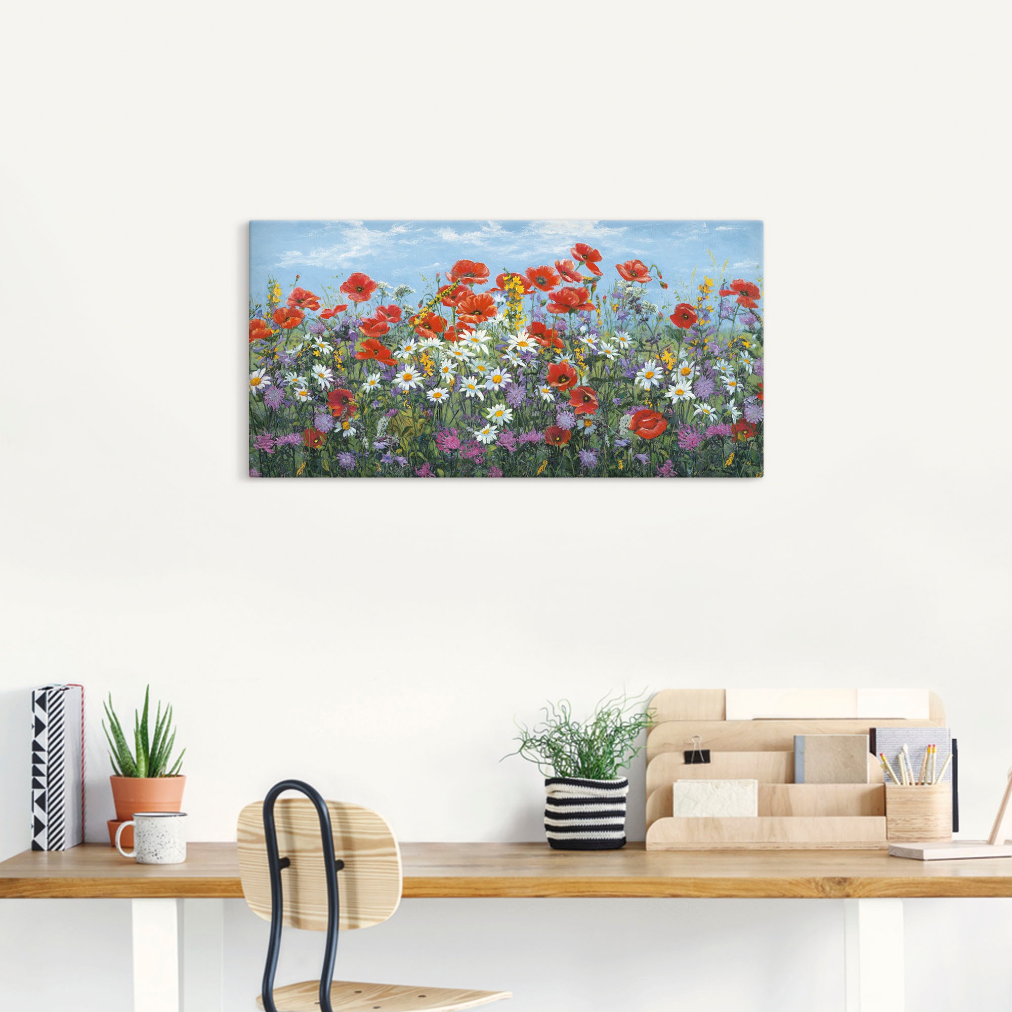 Artland Leinwandbild "Almwiese" Blumenwiese 1 Stk. tlg. auf Holzrahmen gesp günstig online kaufen