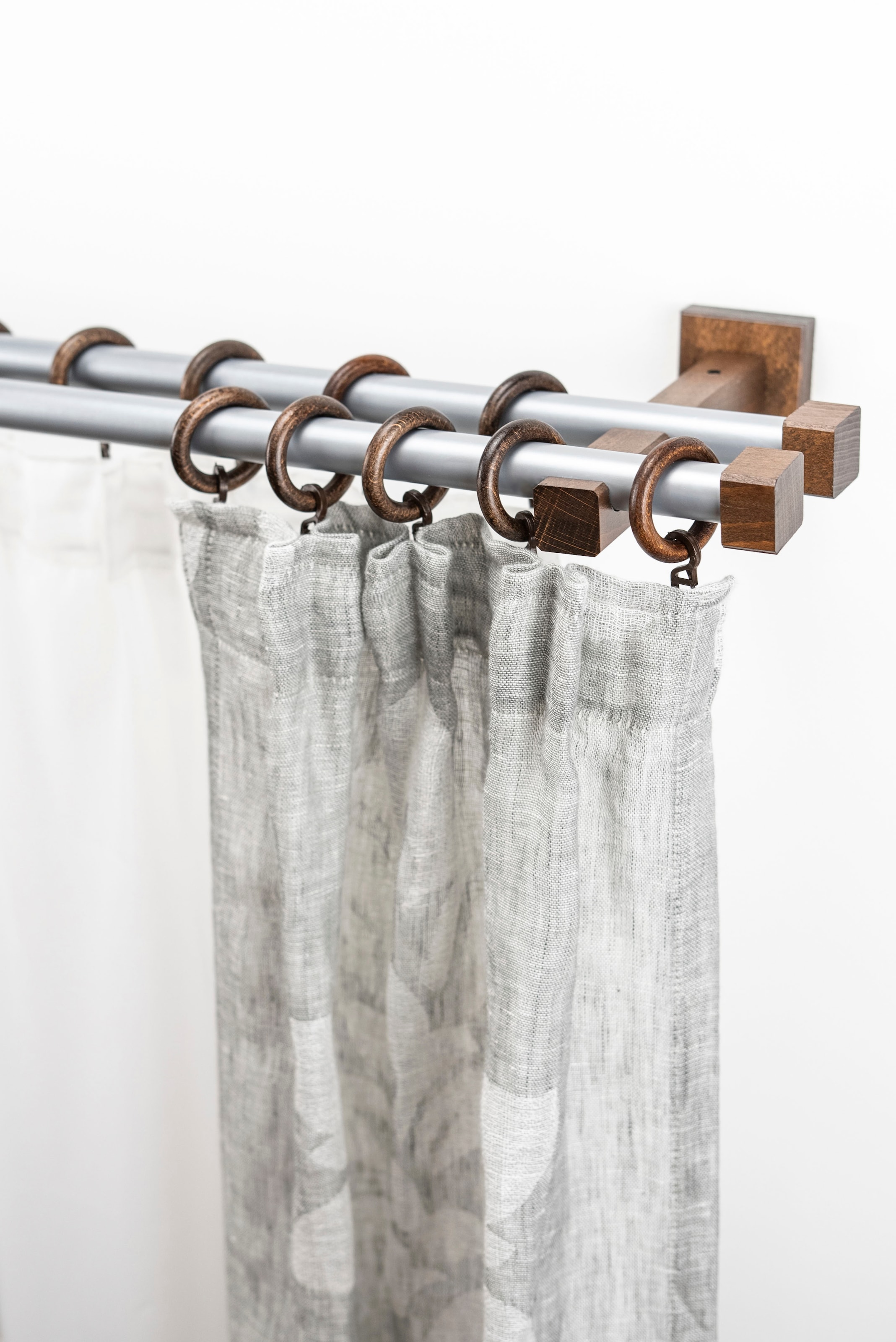 GARESA Gardinenstange "CUBUS" Ø 20 mm 2 läufig-läufig Wunschmaßlänge Vorhan günstig online kaufen