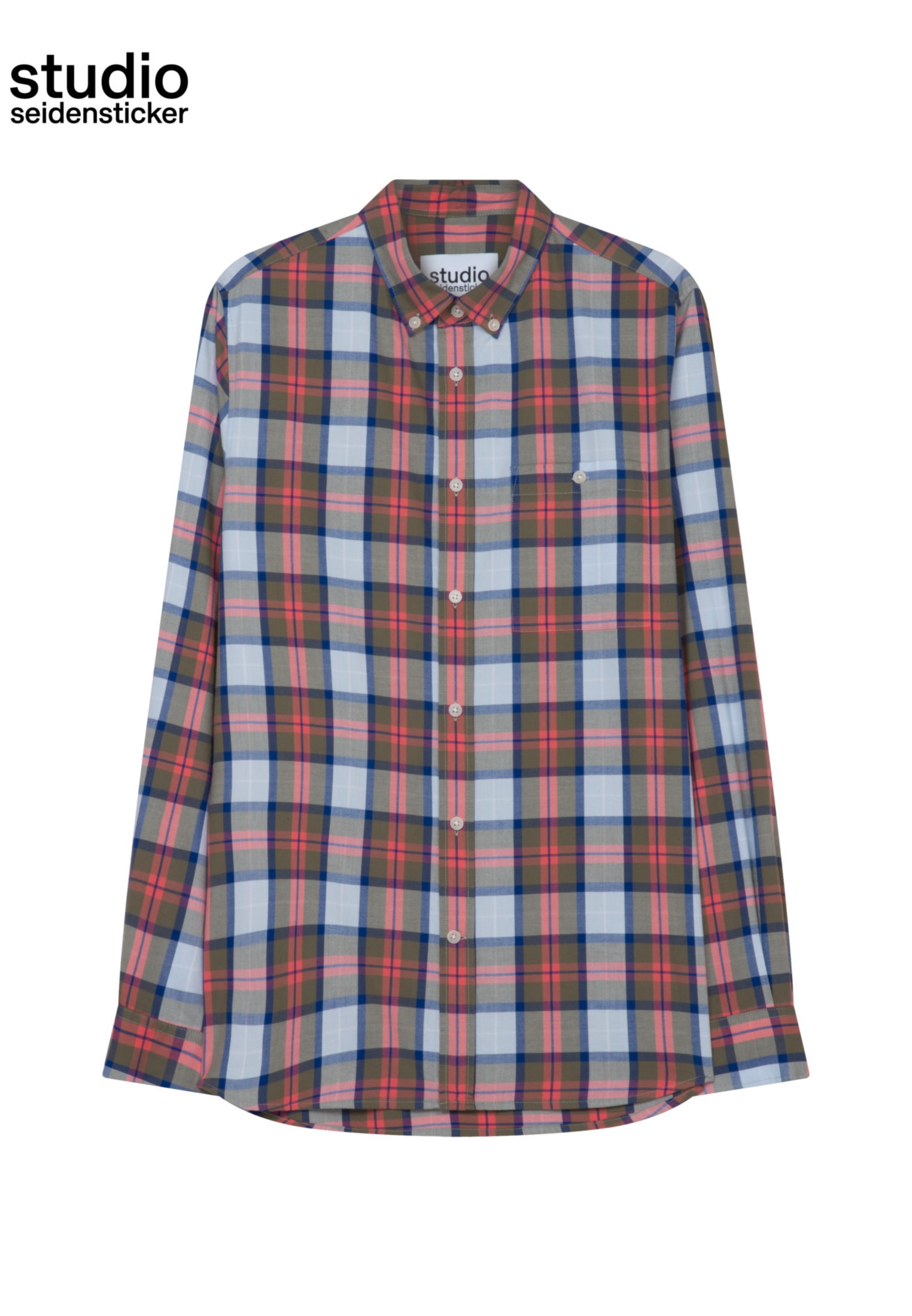 studio seidensticker Businesshemd »Studio«, Regular Langarm Button-Down-Kragen Karo