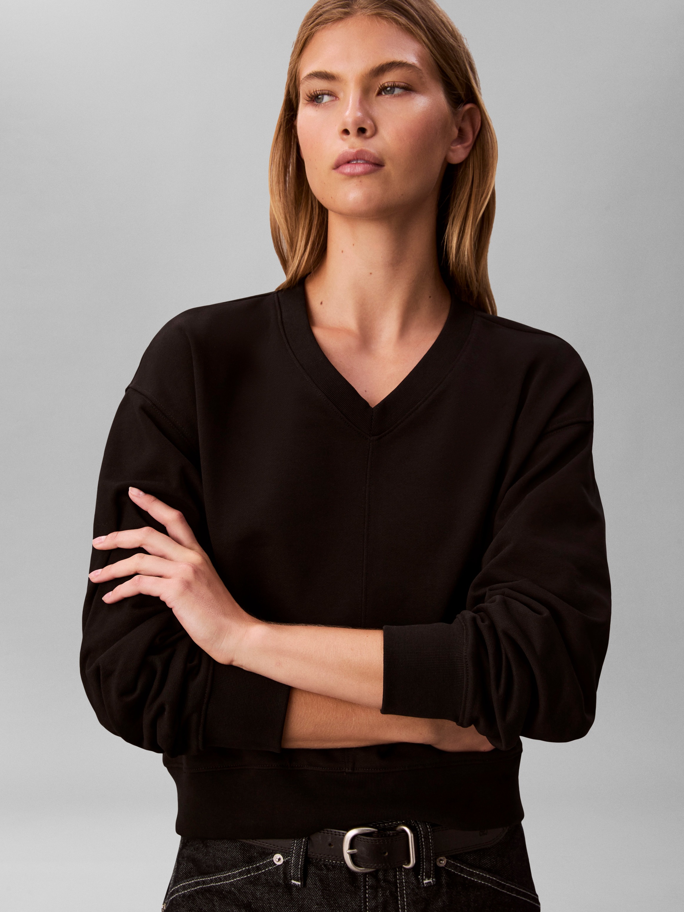 Calvin Klein Jeans Sweatshirt "LS TERRY WOVEN LABEL VNK SWEATSH", Regular f günstig online kaufen