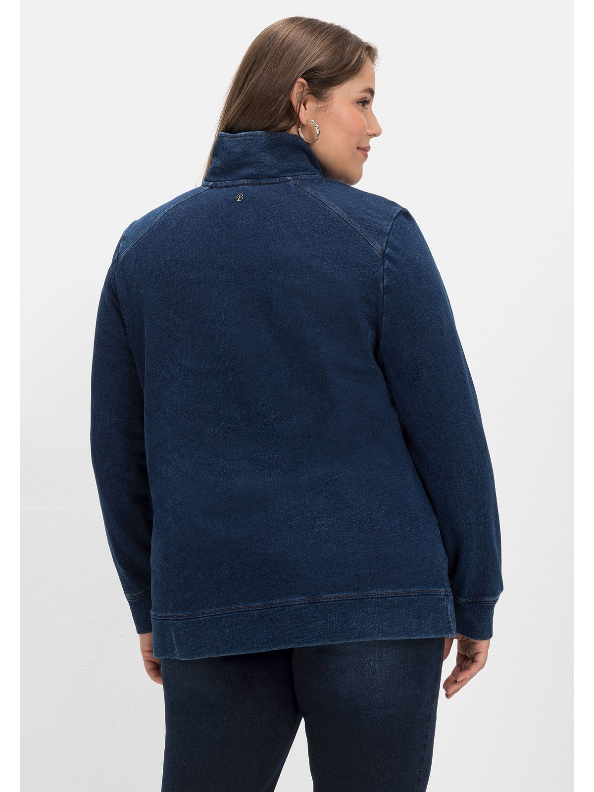 Sweatshirt BAUR Größen«, für | »Große Denimoptik kaufen in Sheego