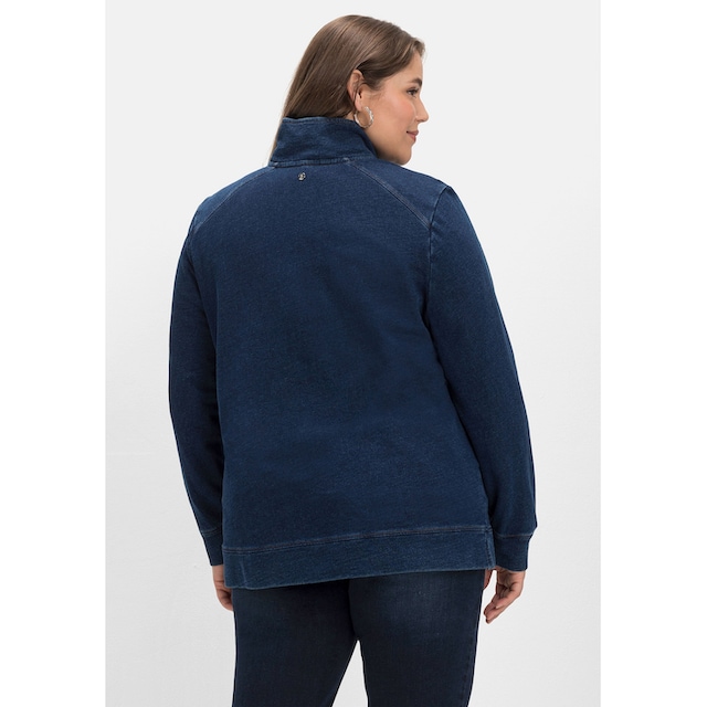 Sheego Sweatshirt »Große Größen«, in Denimoptik für kaufen | BAUR