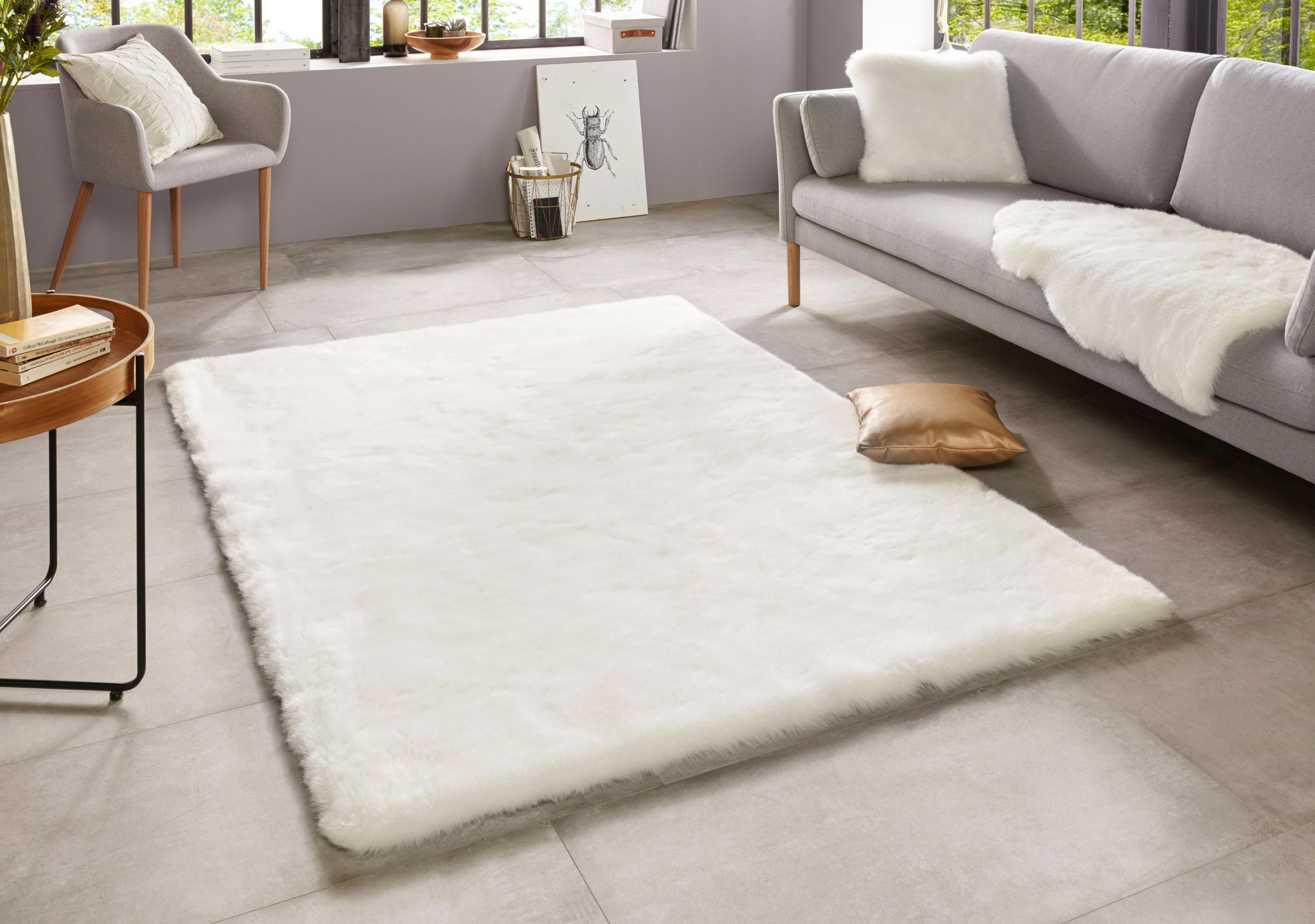 HANSE Home Fellteppich »Superior«, rechteckig, 45 mm Höhe, Bettvorleger, 2-Teilig, Kunstfell, Weich, Flokati-Design, Schlafzimmer