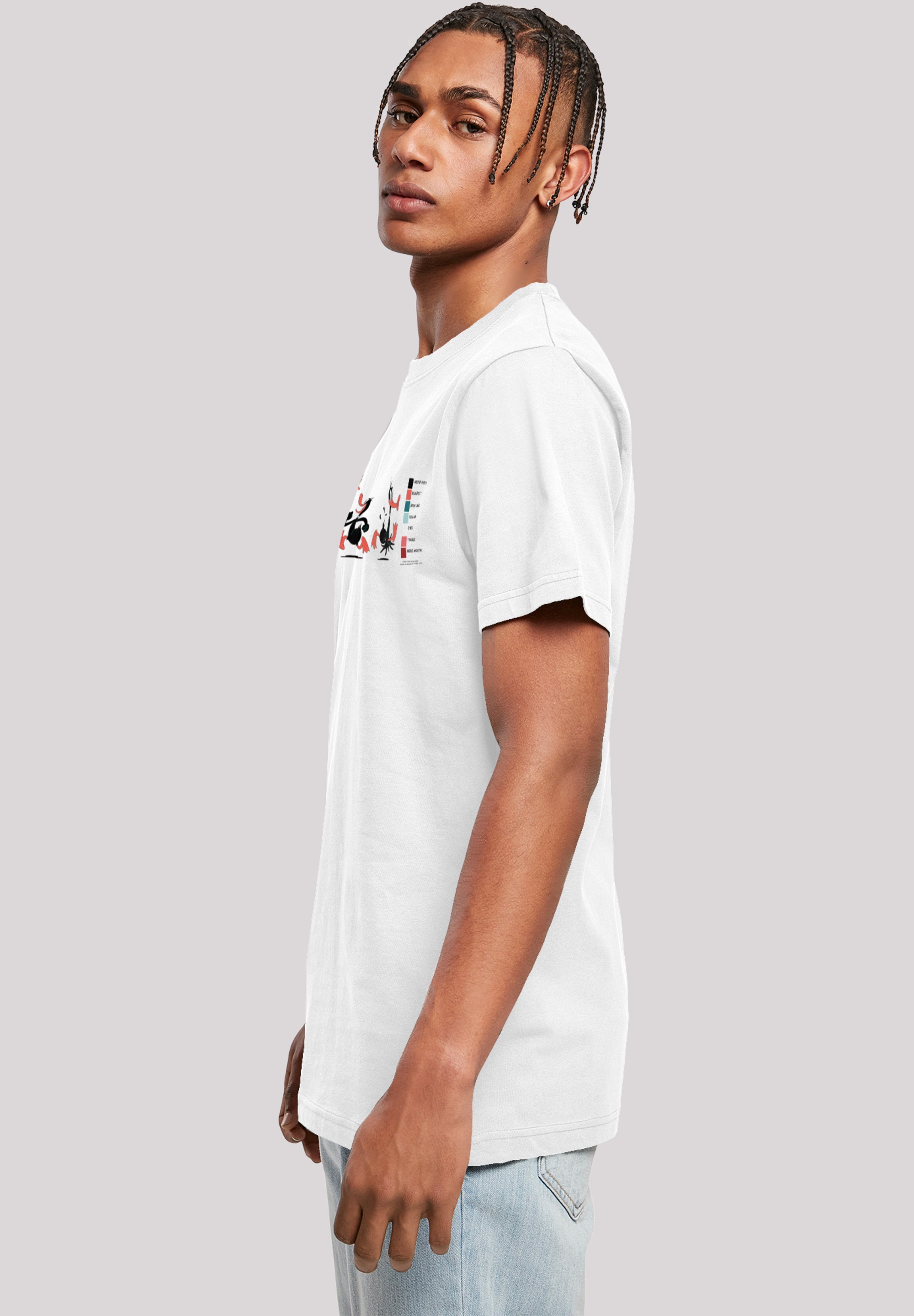 F4NT4STIC T-Shirt »Looney Tunes Daffy Duck Colour Code«, Print