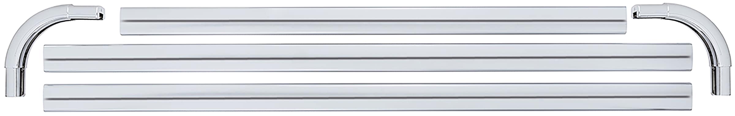 WENKO Winkelstange »Modell Era« Winkelschiene aus Aluminium für Duschvorhänge, inkl. 16 Spezialgleiter