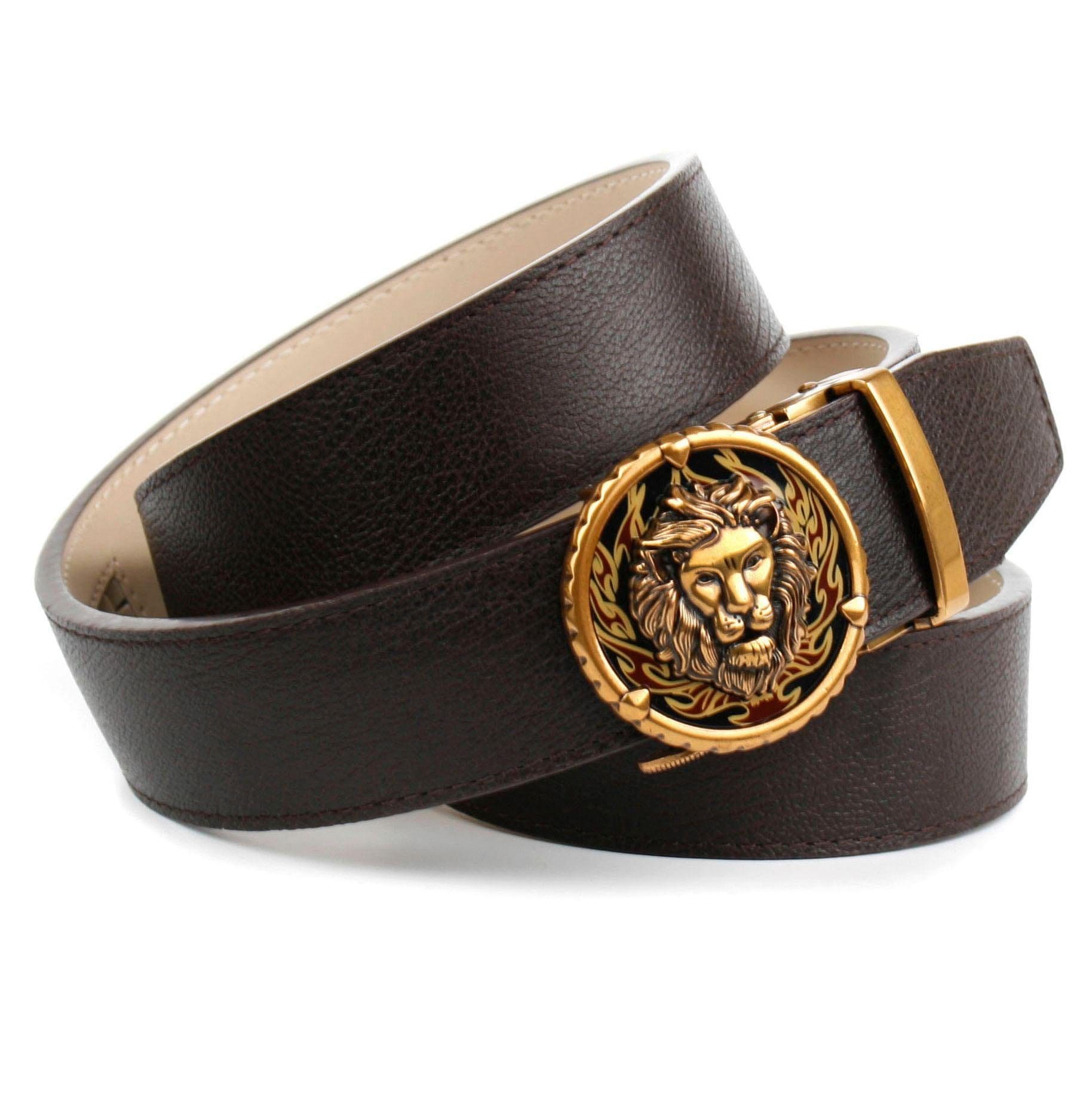 Anthoni Crown Ledergürtel, mit Löwen Schließe kaufen | BAUR | Anzuggürtel