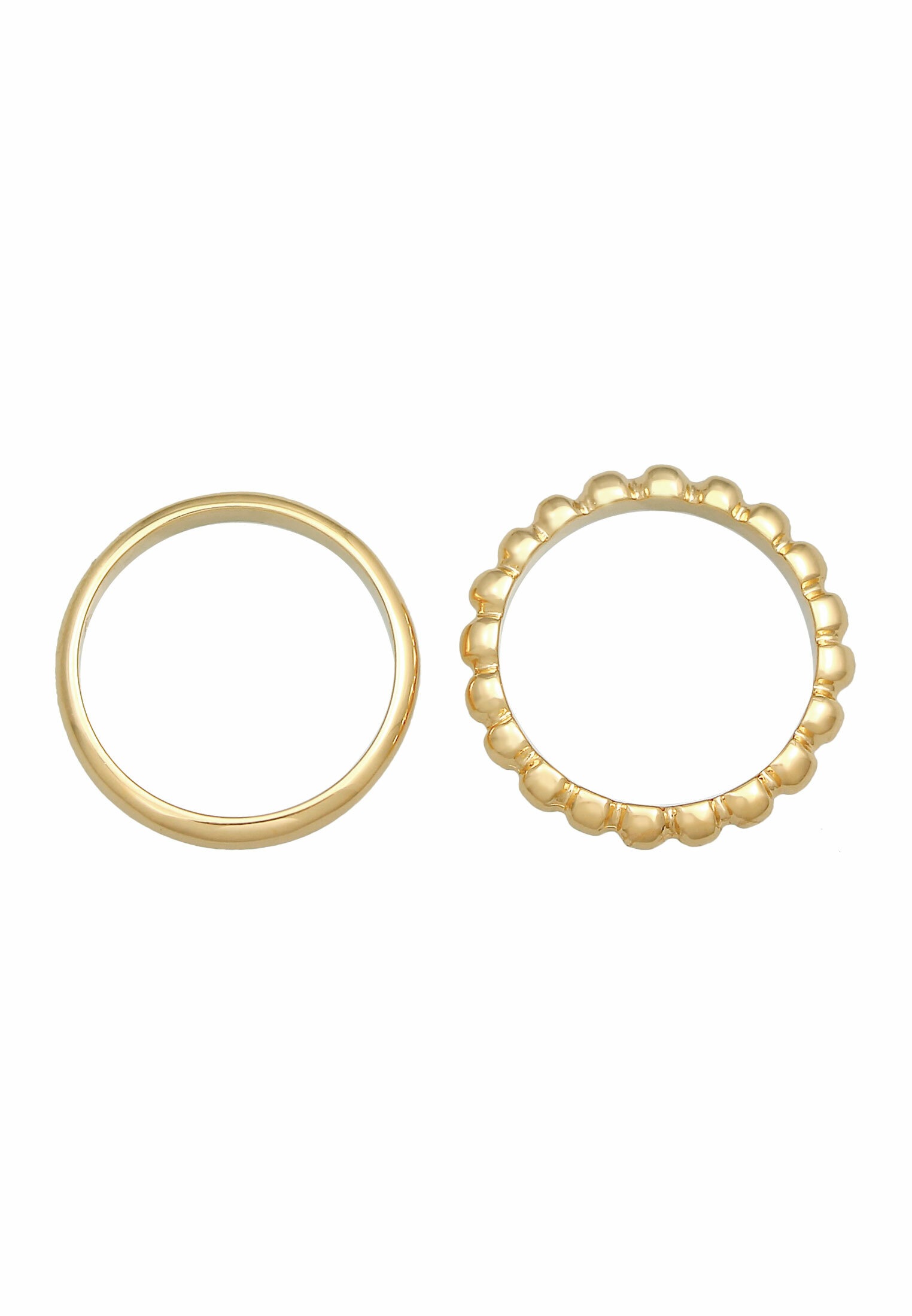 Elli Ring-Set »Bandring Basic Kugel Design (2 tlg.) 925 Silber«