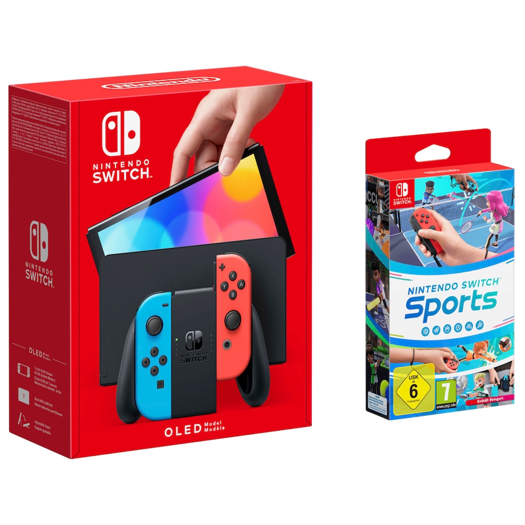 Nintendo Switch Spielekonsole, OLED-Modell, inkl. Switch Sports