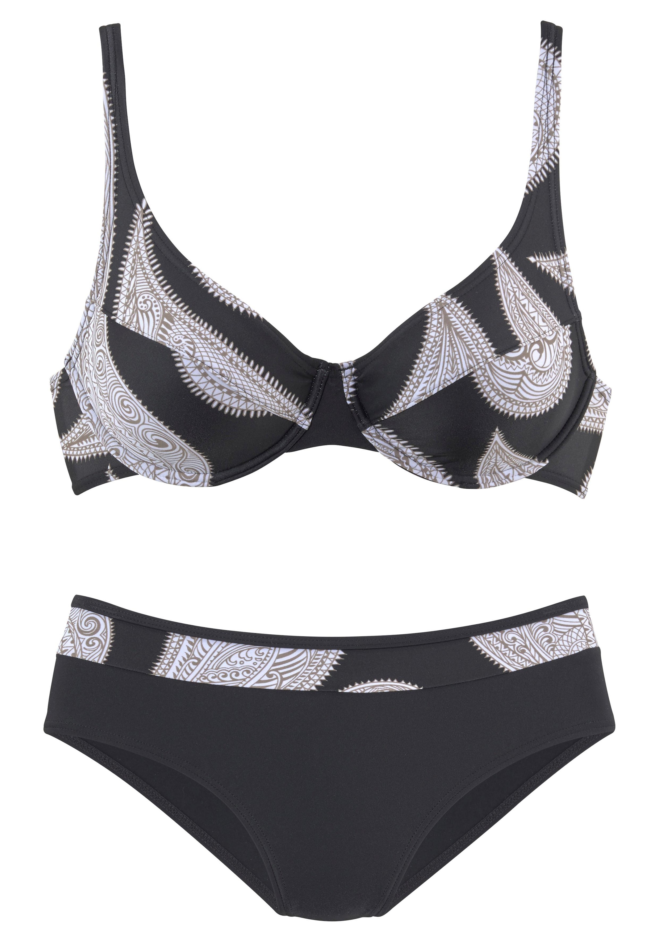 LASCANA Bügel-Bikini, seitlich extra höher geschnitten, verstellbare Träger
