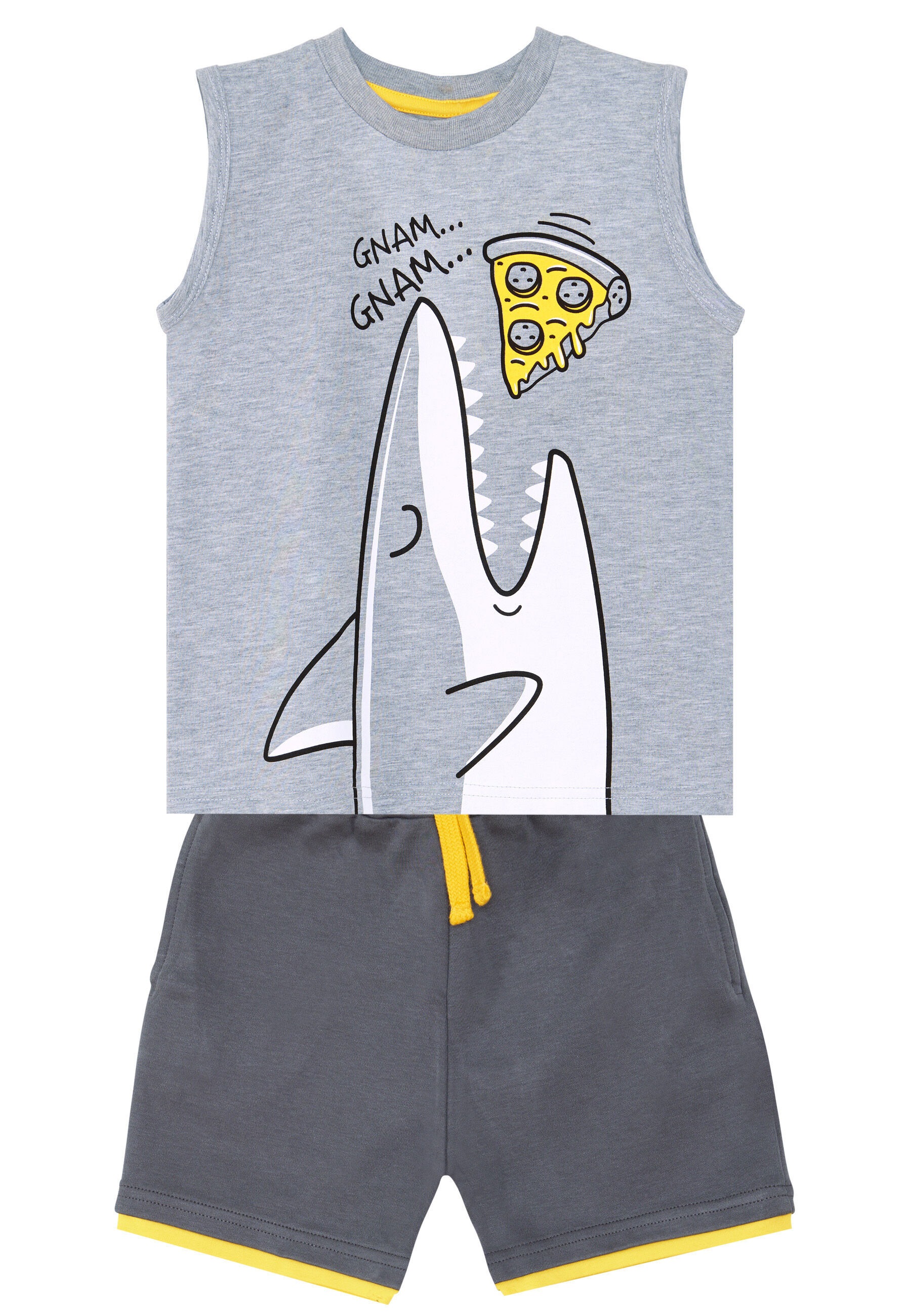 Denokids Hausanzug »Shark & Pizza«, mit Hai-Print
