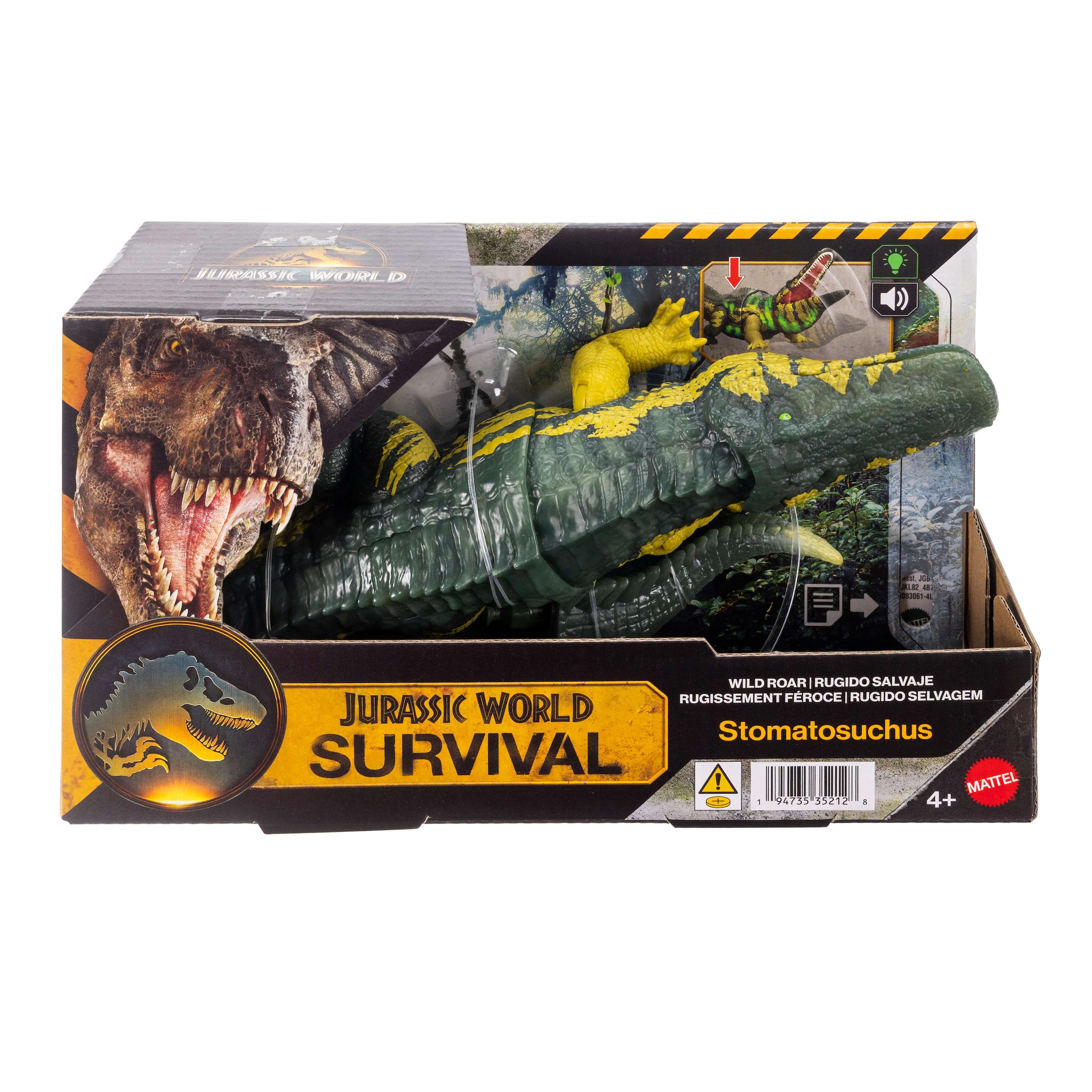 Mattel® Actionfigur »Jurassic World Wild Roar - Stomatosuchus« mit Geräuschen und Lichtern
