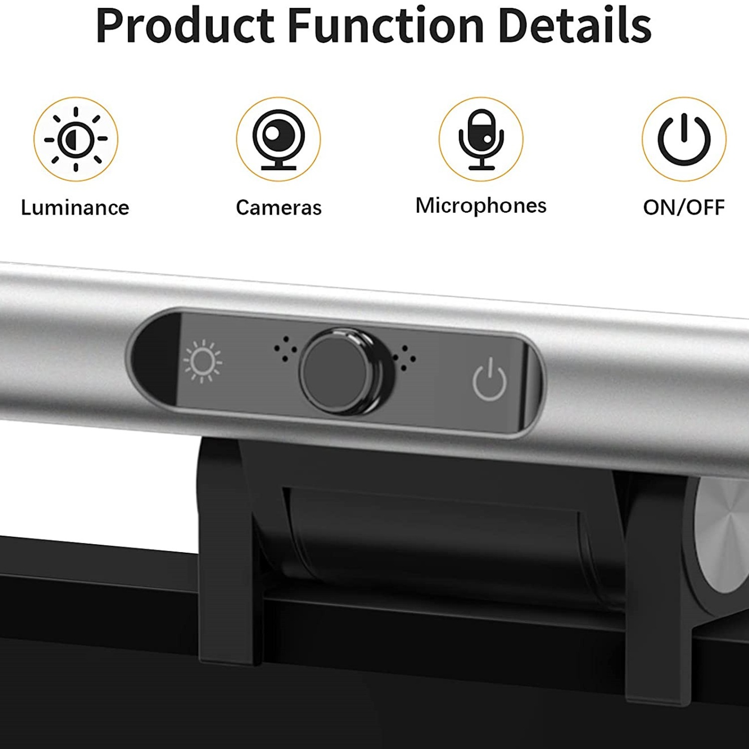 4smarts Webcam »2in1 LightBar Pro Monitorlampe, FullHD Webcam«, Full HD