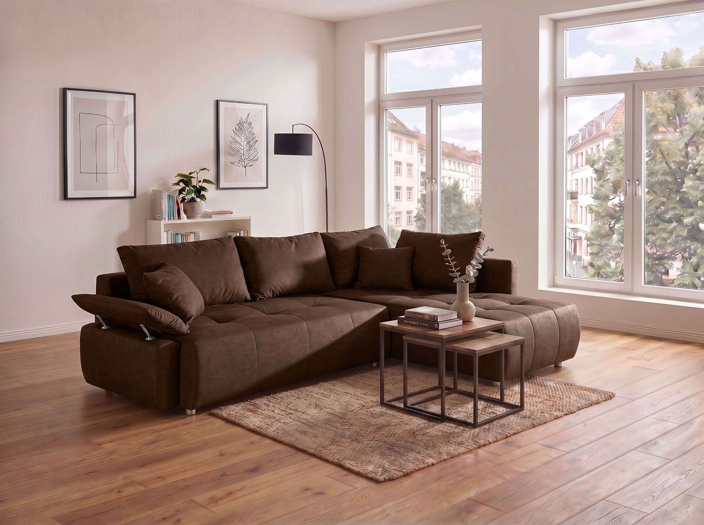 COLLECTION AB "Funtastic L-Form, B: 213 cm, Schlaffunktion, Bettkasten, auch in Cord" Armteilverstellung, Bonnellfederkern, frei stellbar