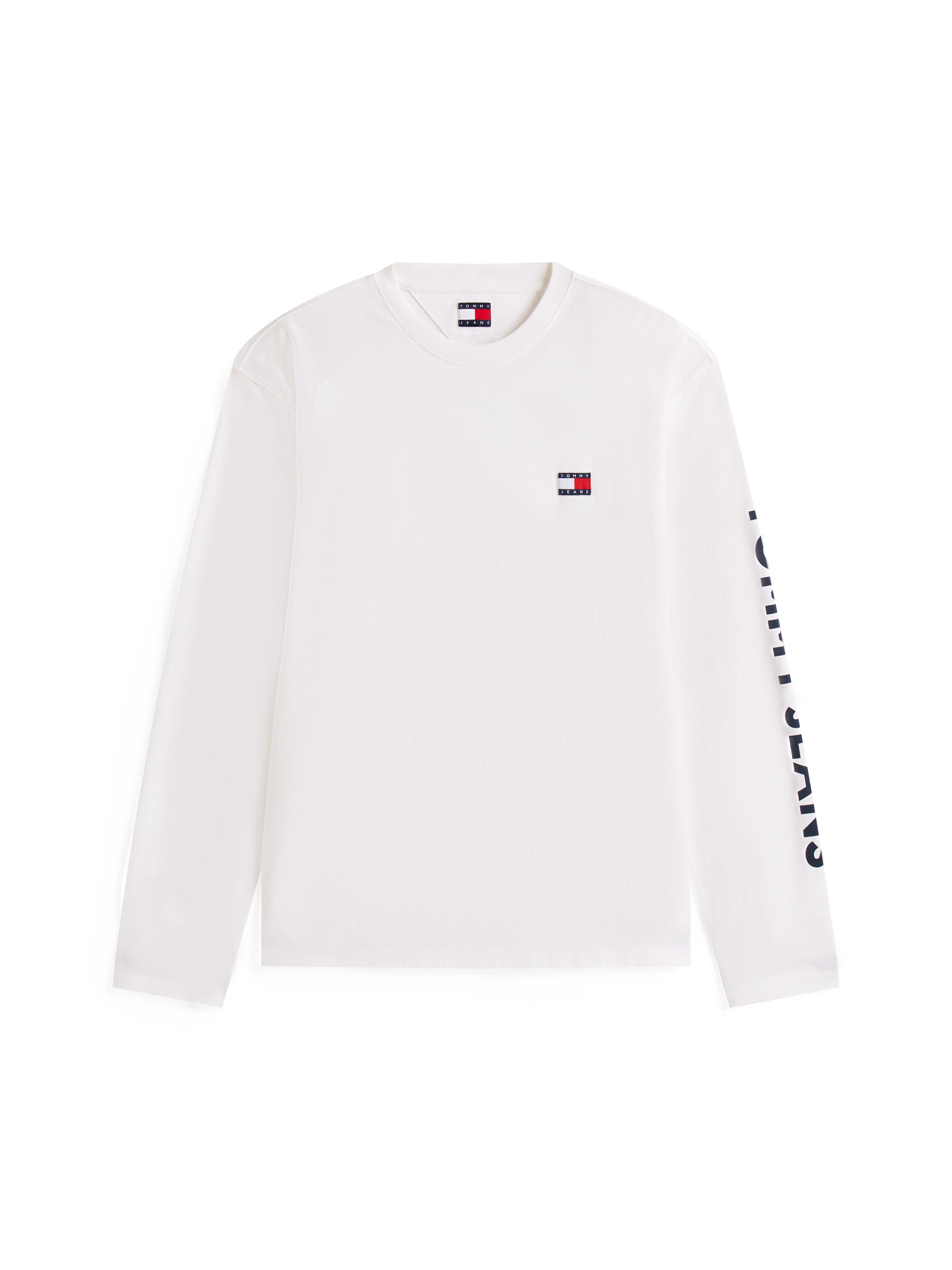 Tommy Jeans Langarmshirt »Classic Relaxed Fit«, Rundhals, Jersey, großes Logo am Ärmel