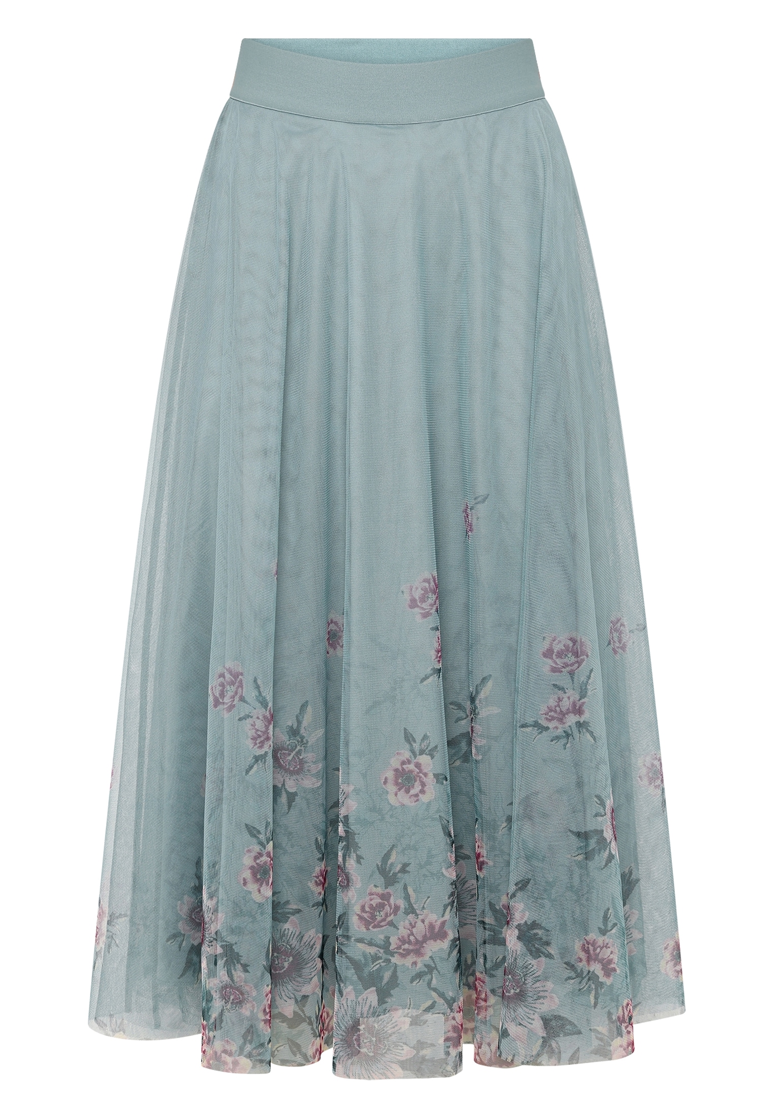 Zero Midirock »Damen mit Blumen« Falten