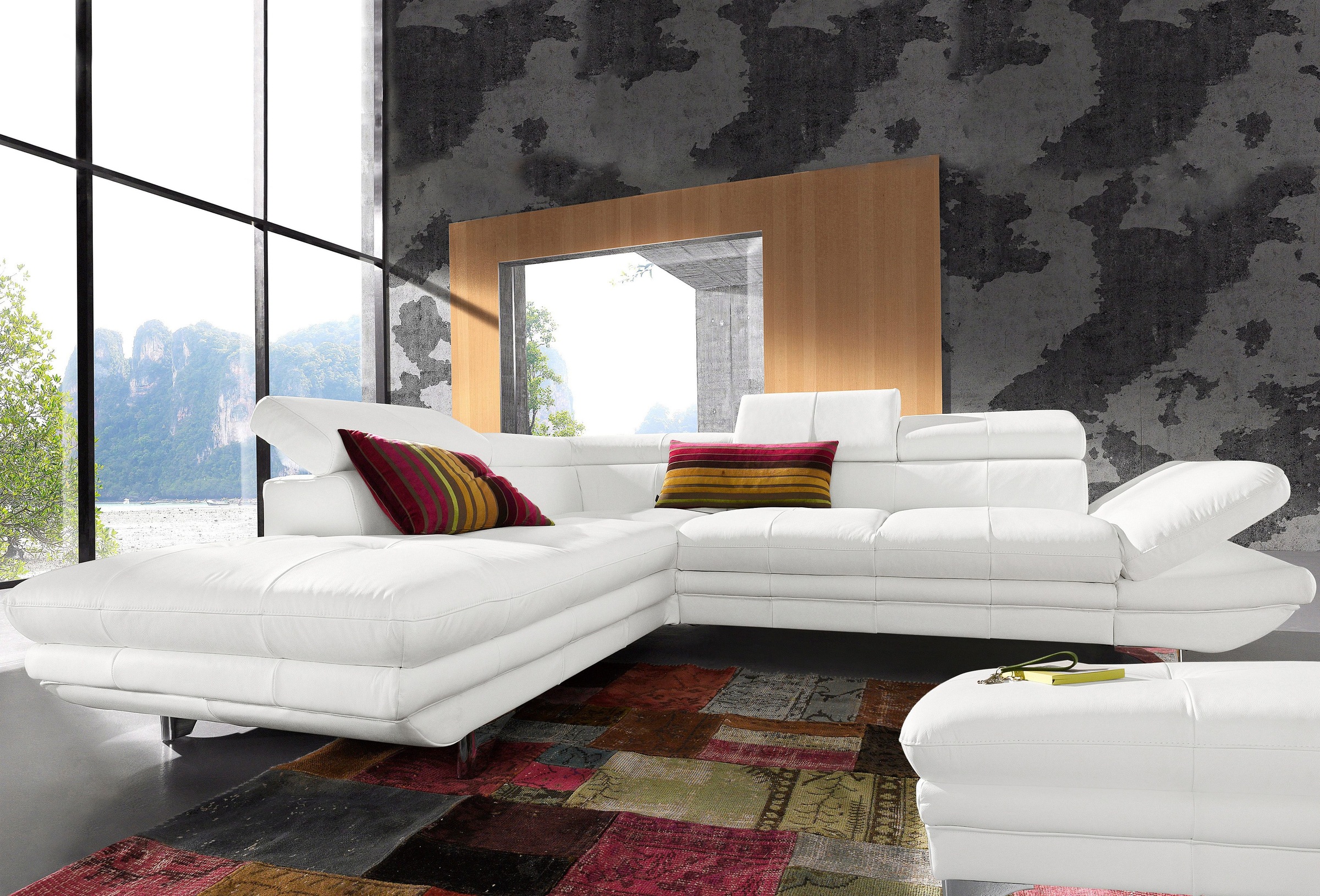 COTTA Ecksofa »Enterprise L-Form«, mit Arm- & Kopfteilverstellung, wahlweise mit Bettfunktion