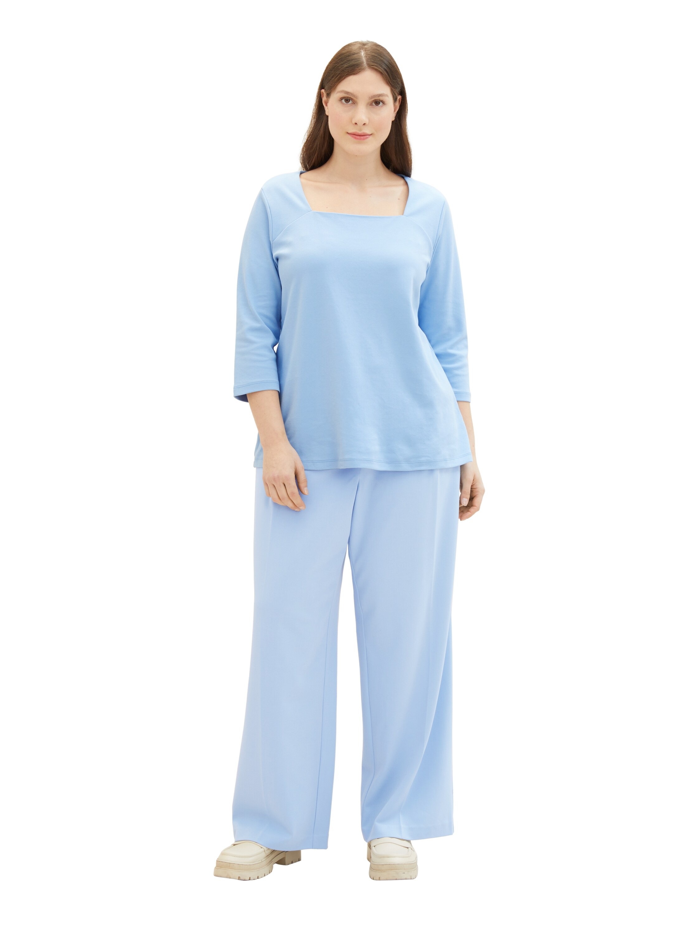 TOM TAILOR PLUS 3/4-Arm-Shirt, mit Karree-Ausschnitt in bequemer Passform
