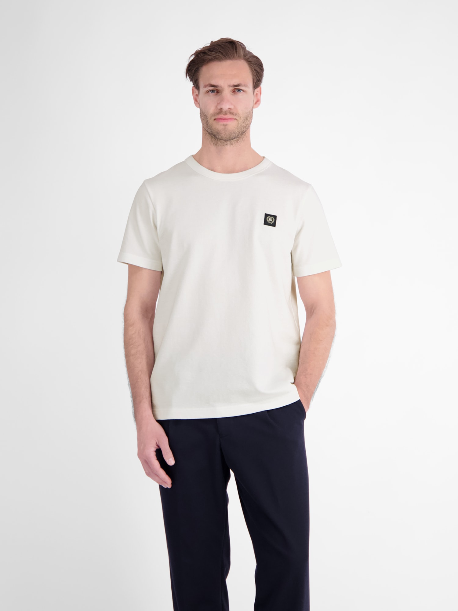 LERROS T-Shirt "T-Shirt aus Baumwoll-Jersey mit Rundhalsausschnitt"
