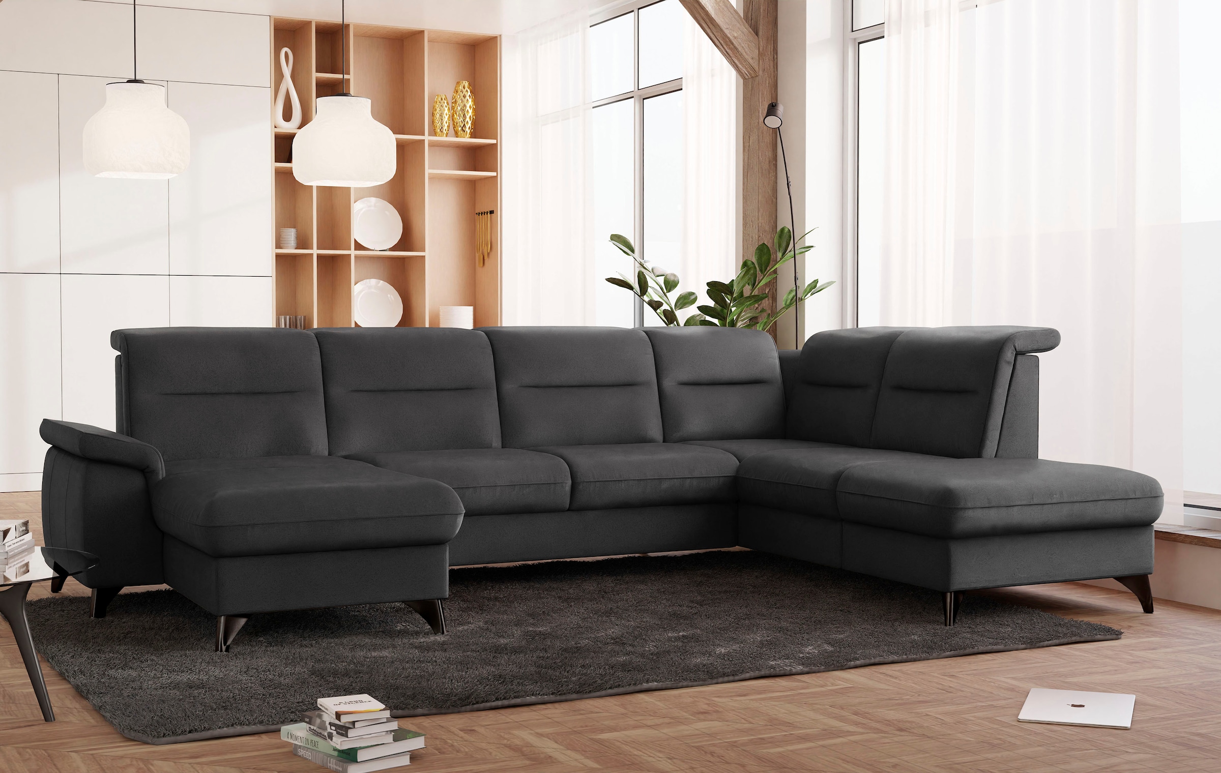 sit&more Wohnlandschaft "Astoria U-Form" wahlweise mit motorischer Relaxfunktion