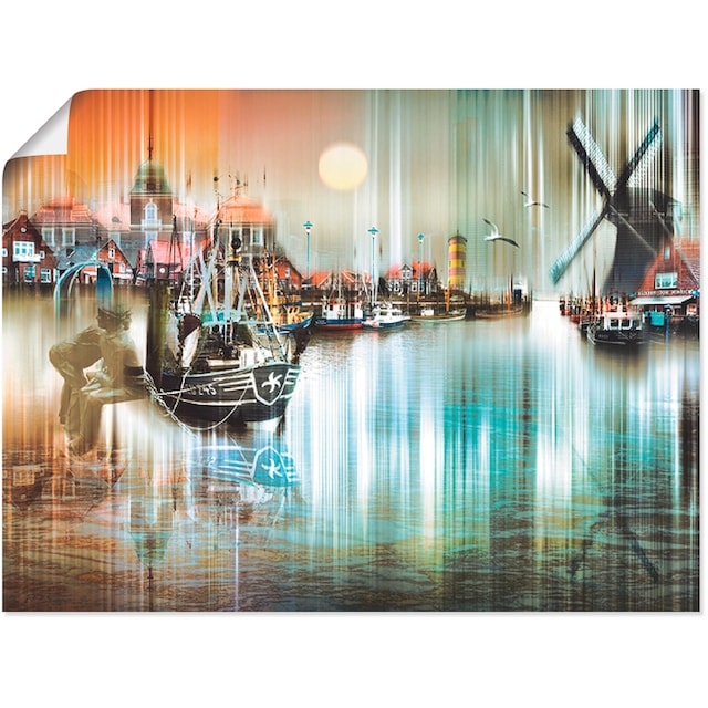 Artland Wandbild »Neuharlingersiel Nordsee Collage 04«, Architektonische  Elemente, (1 St.), als Leinwandbild, Wandaufkleber oder Poster in versch.  Größen bestellen | BAUR