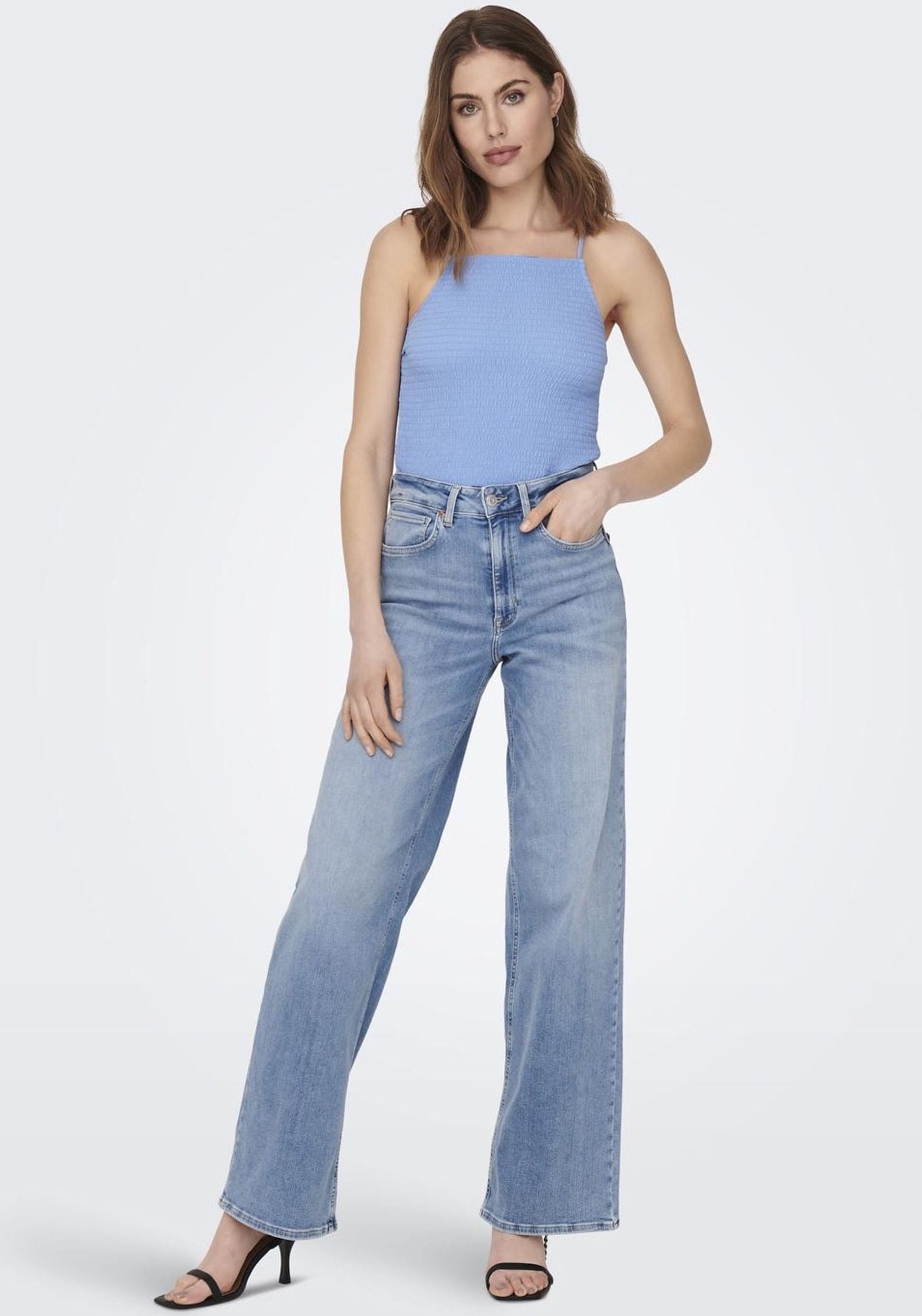 ONLY High-waist-Jeans »ONLMADISON BLUSH HW WIDE DNM CRO371 NOOS«