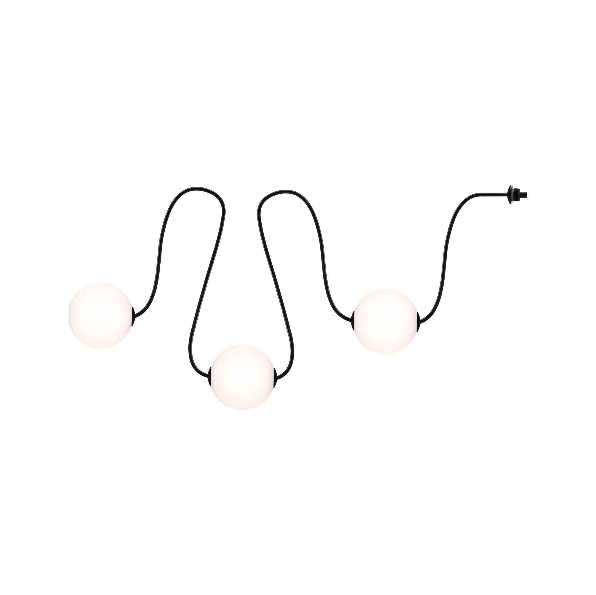 Paulmann LED-Lichterkette »Naima IP67 3000K 1,71m 3x60lm Schwarz« 3 Stk.-flammig spritzwassergeschützt