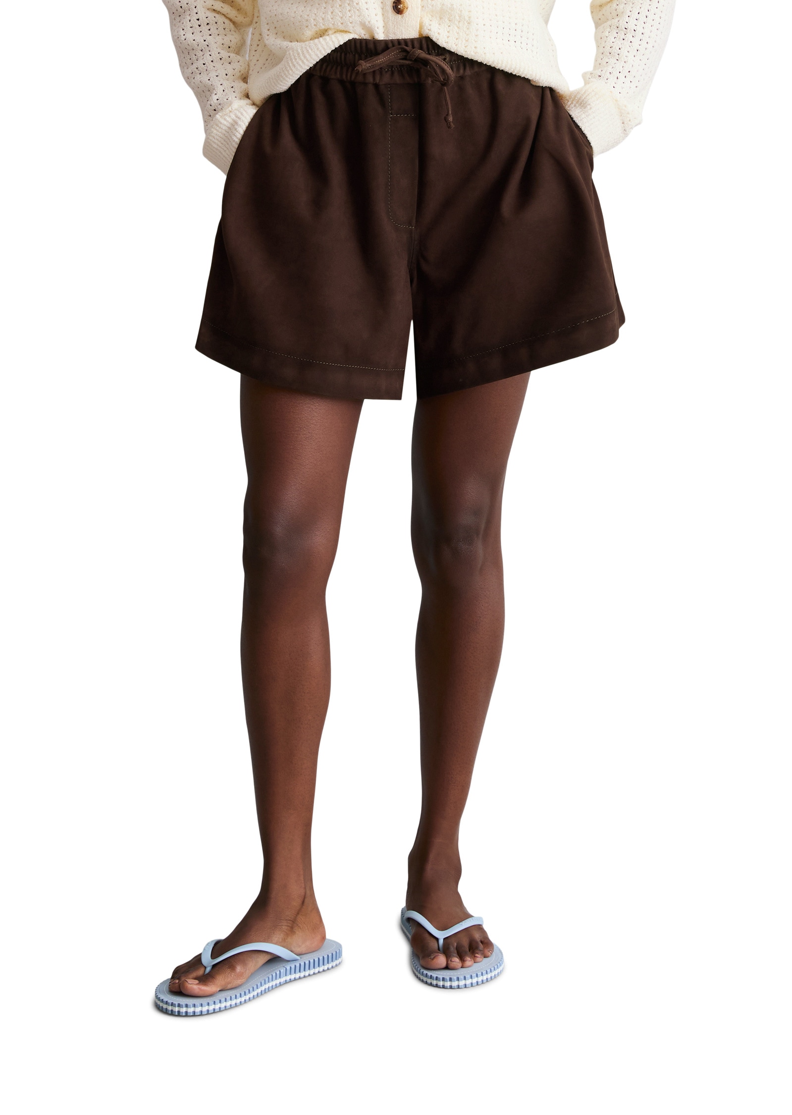 Marc OPolo DENIM Shorts "aus weichem Ziegenveloursleder"