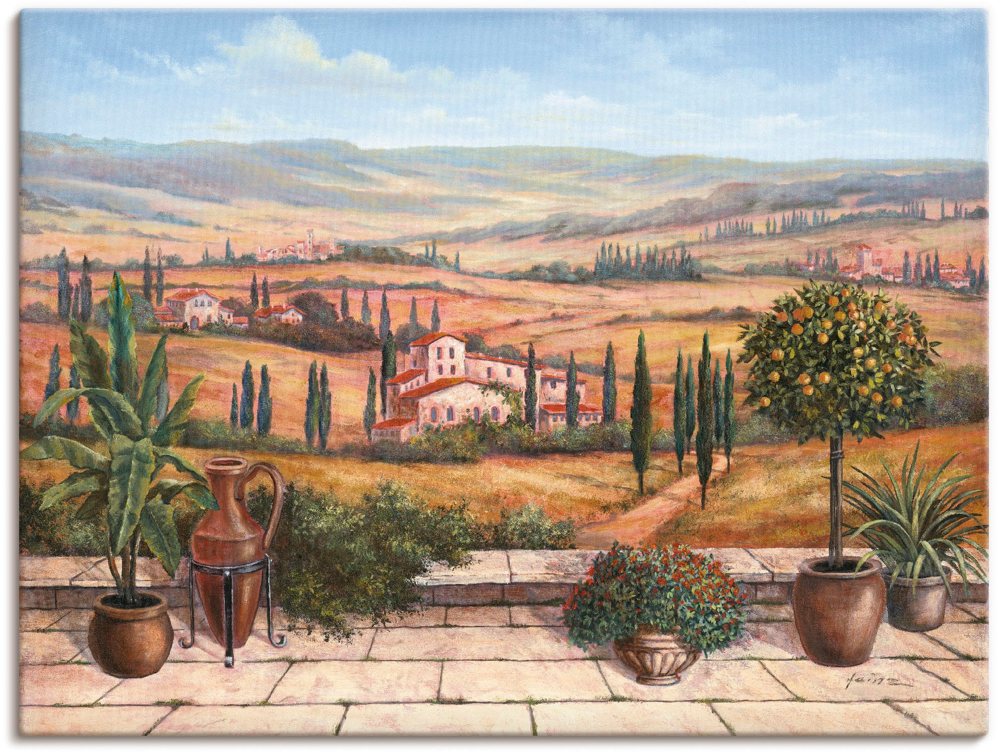 Artland Wandbild "Terrasse" Europa 1 Stk. tlg. als Alubild, Outdoorbild, Le günstig online kaufen