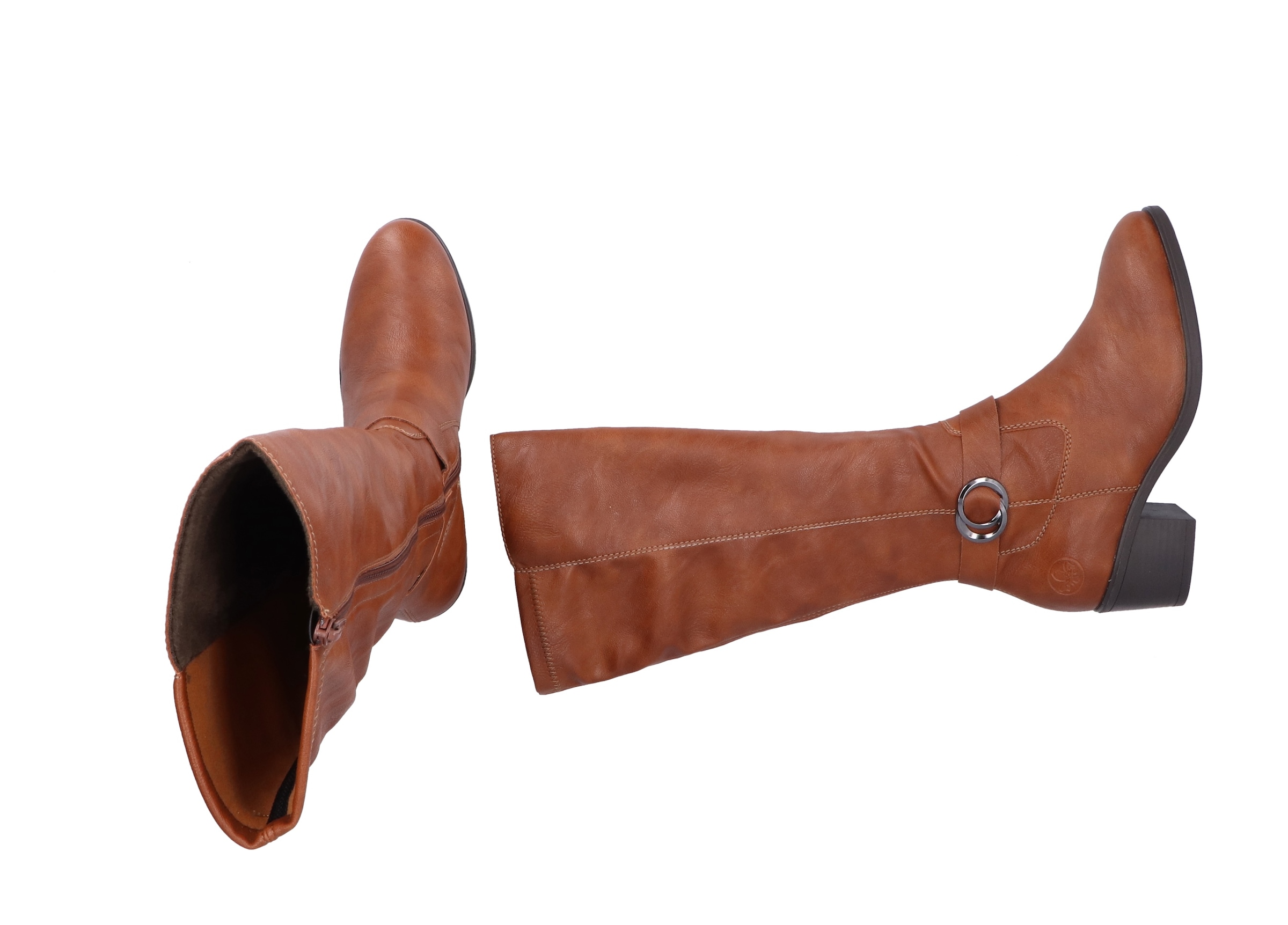 Rieker Stiefel, Langschaftstiefel, Reißverschluss, mit bequemem Blockabsatz