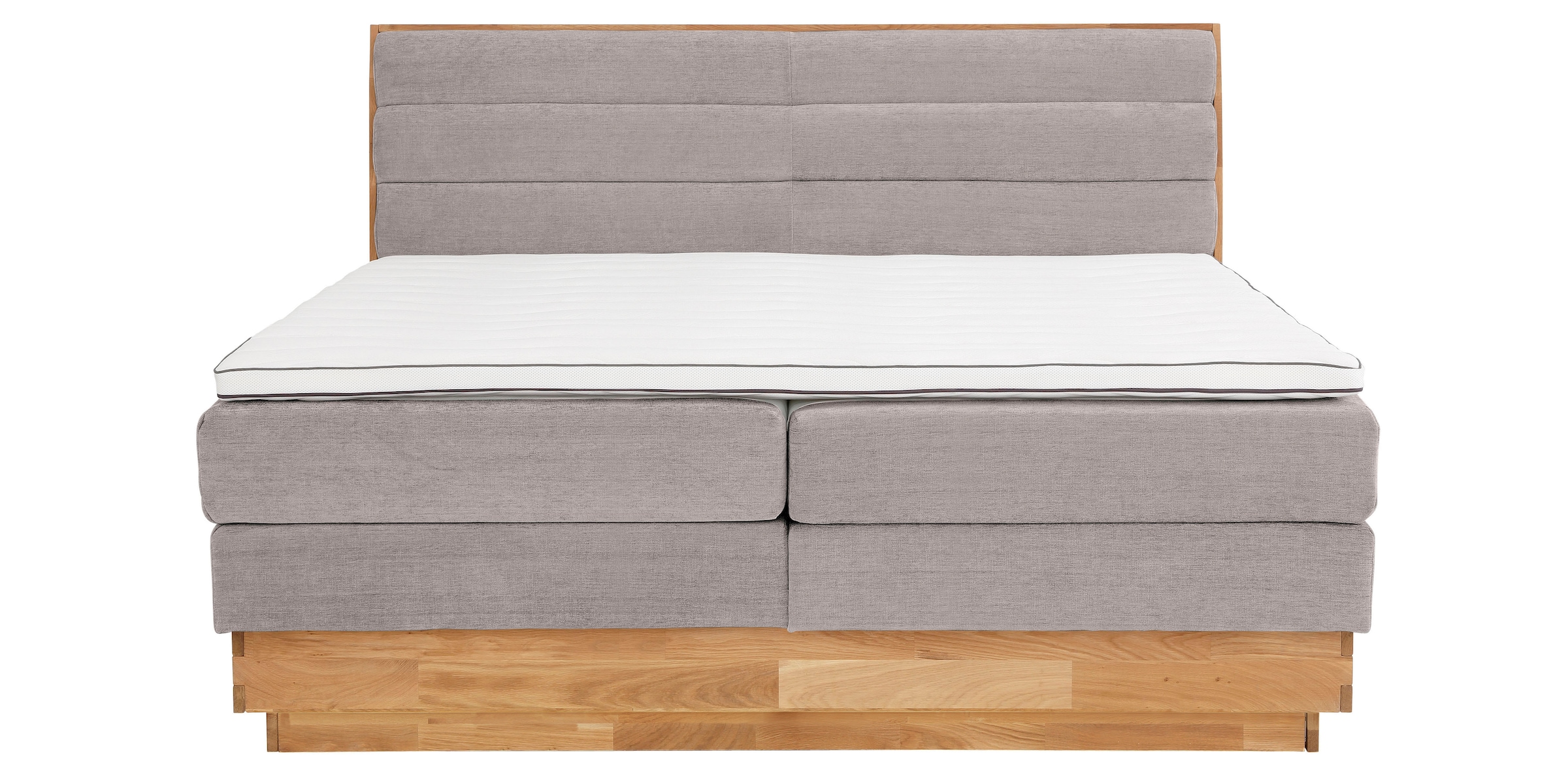 OTTO products Boxspringbett »Jenna«, ohne LED-Beleuchtung, mit zertifizierten, recycelten Bezugsstoffen