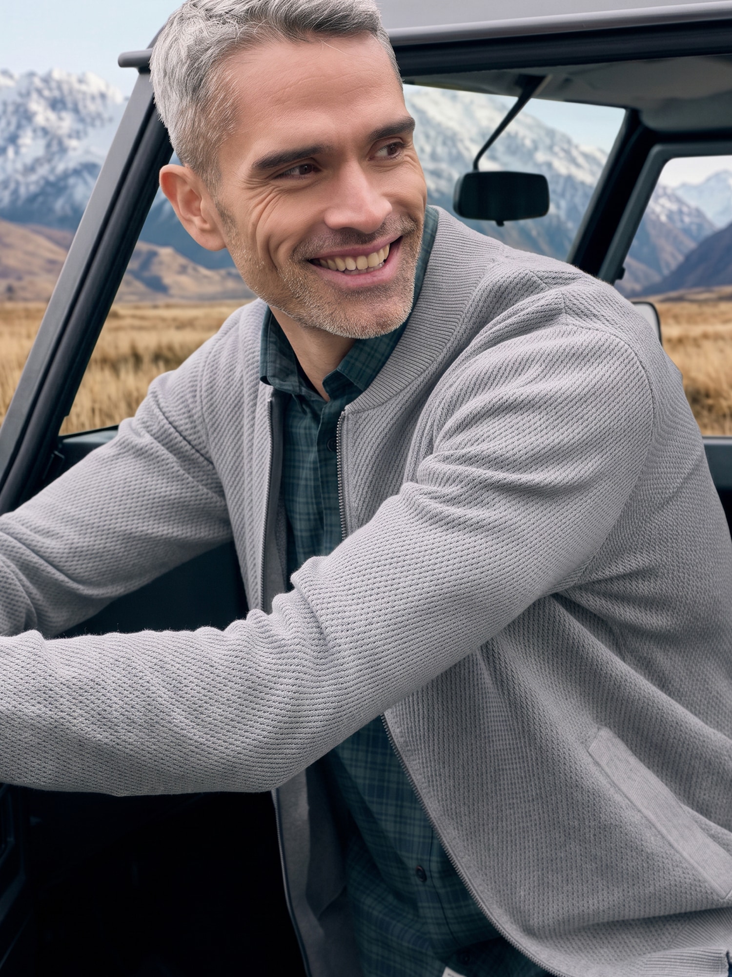 LERROS Strickjacke "Strickjacke aus Baumwollstrick mit dezent flachem Kragen"