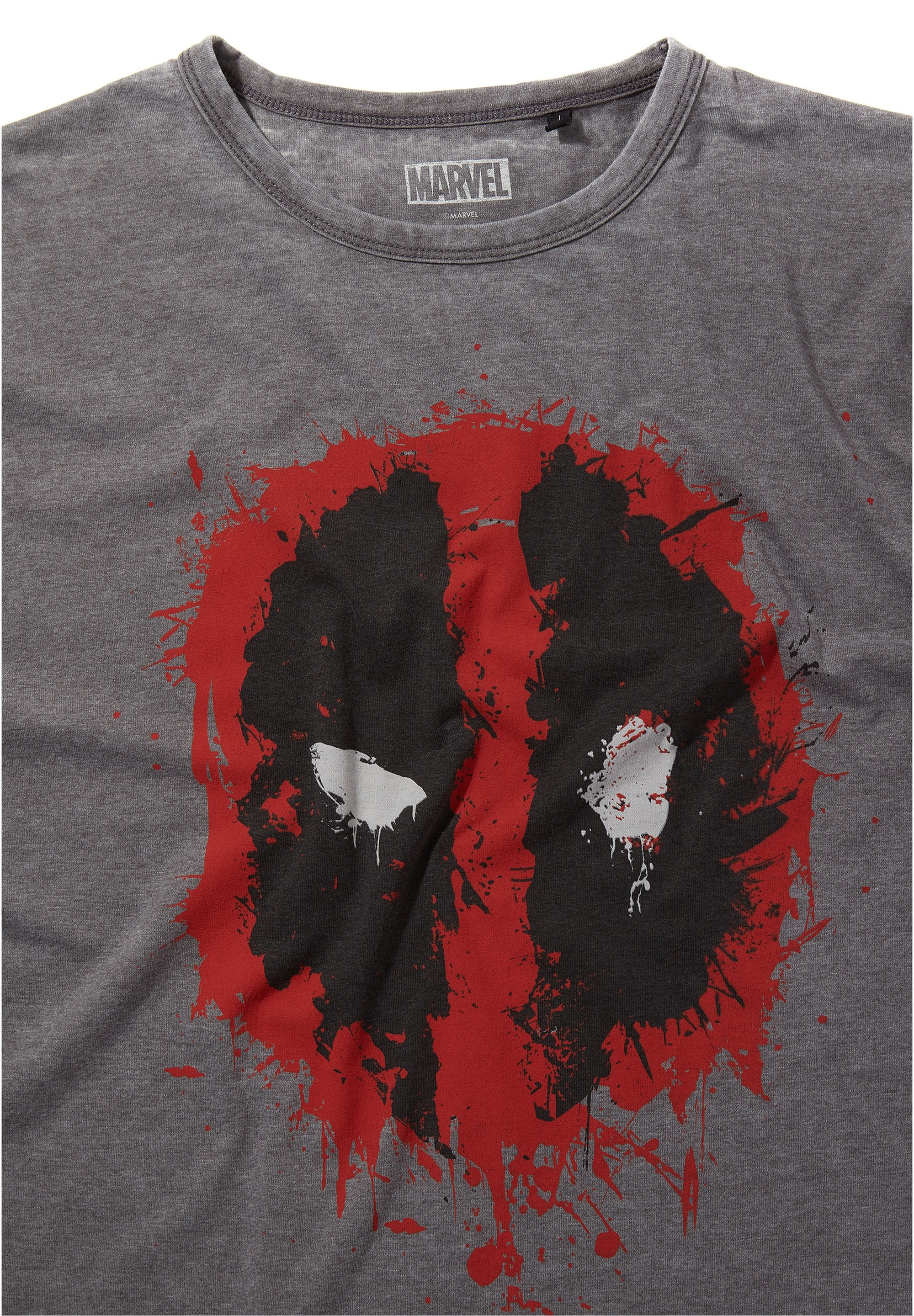 Recovered T-Shirt »Marvel Deadpool Icon Paint Logo Mid Grey«, (1 tlg.), mit coolem Marvel-Print