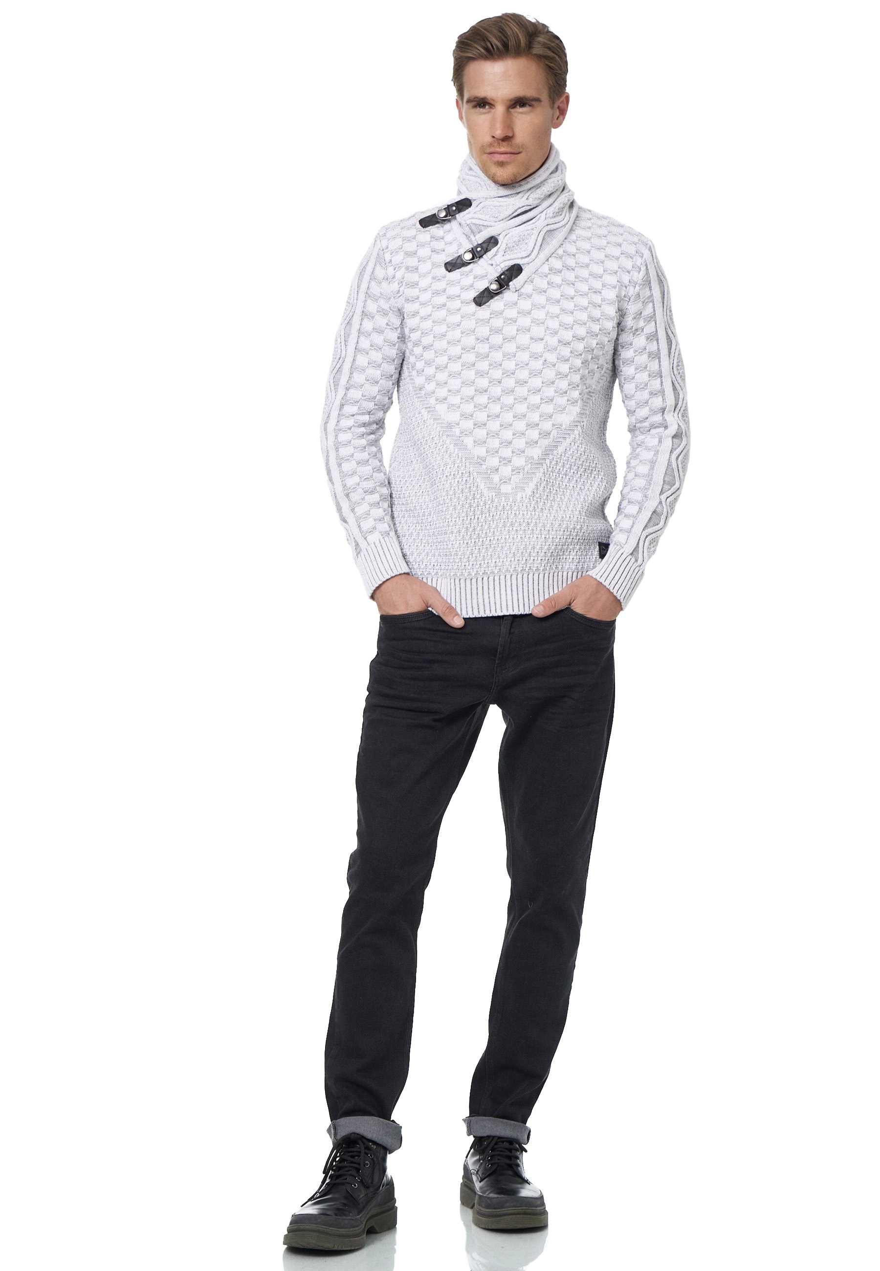 Rusty Neal Strickpullover, mit extravagantem Schalkragen günstig online kaufen