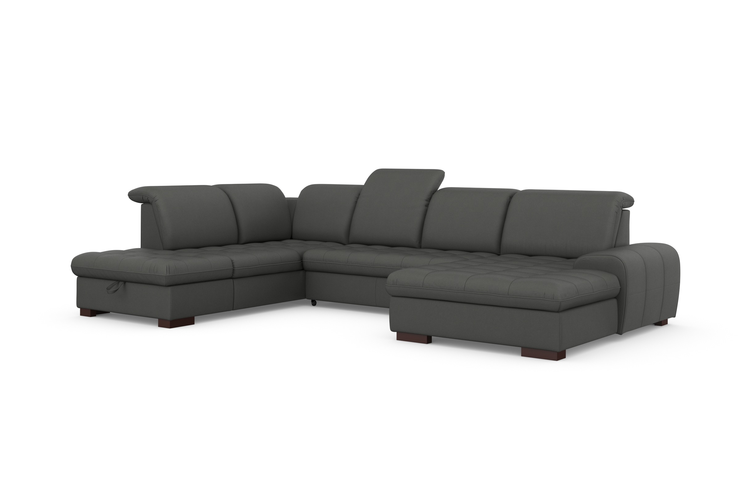 sit&more Wohnlandschaft »Luxor U-Form«, wahlweise mit Bettfunktion, Bettkasten und Kopfteilverstellung