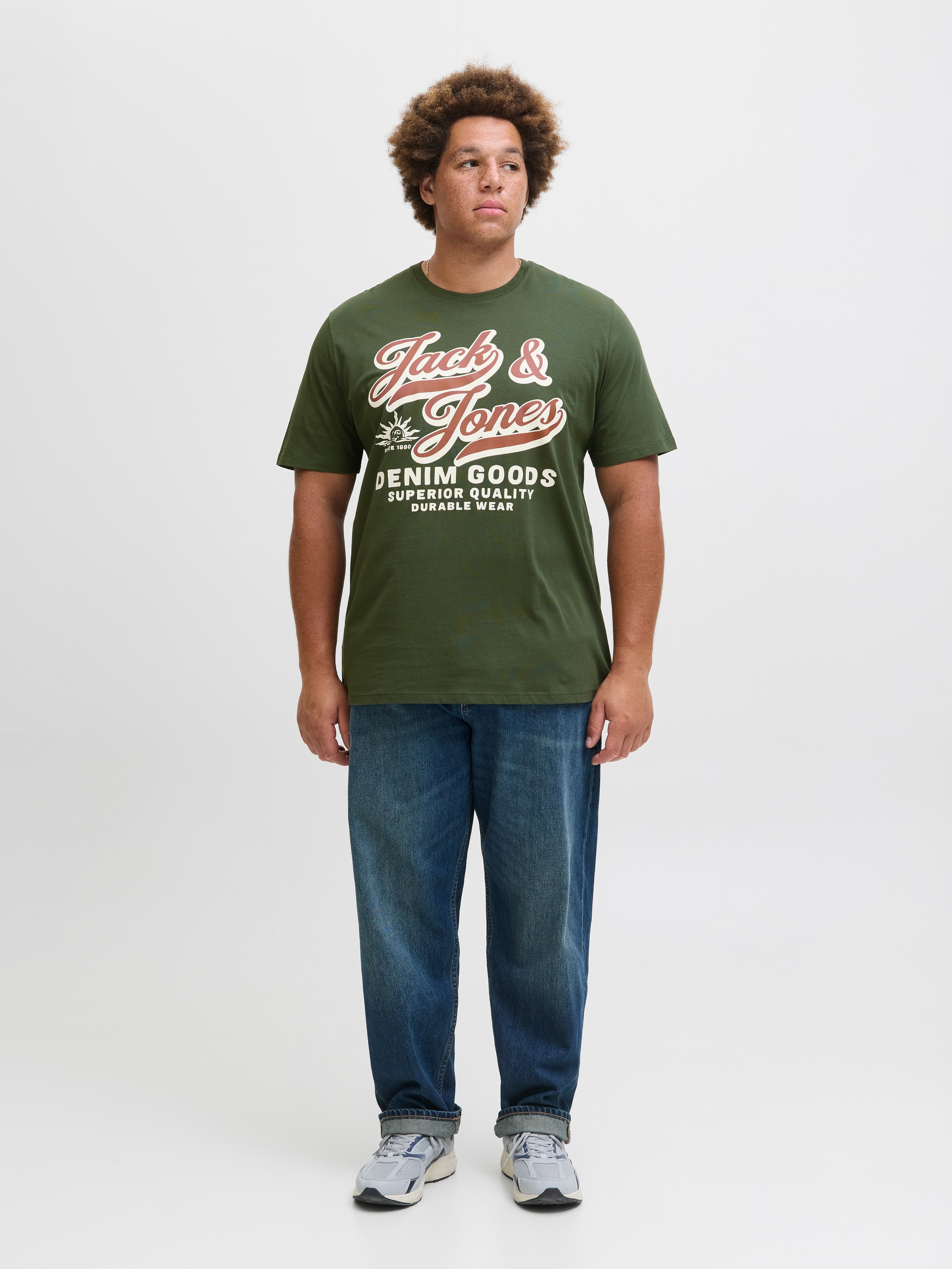 Jack & Jones PlusSize T-Shirt »JJELOGO TEE SS ONECK 2 COL AW25 NOOS PLS«