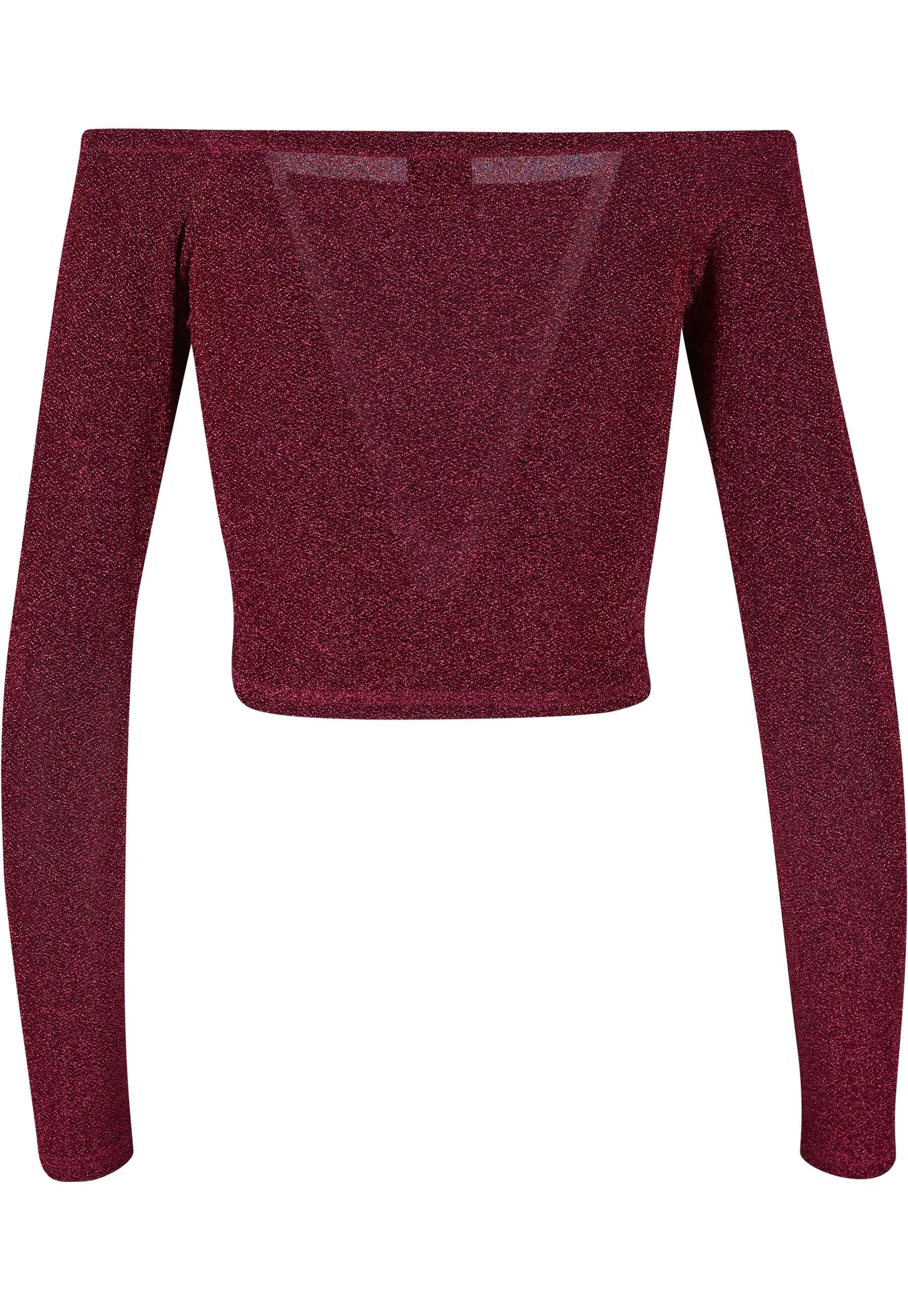 URBAN CLASSICS Longsleeve »Urban Classics Damen Ladies Off Shoulder Glitter Longsleeve«