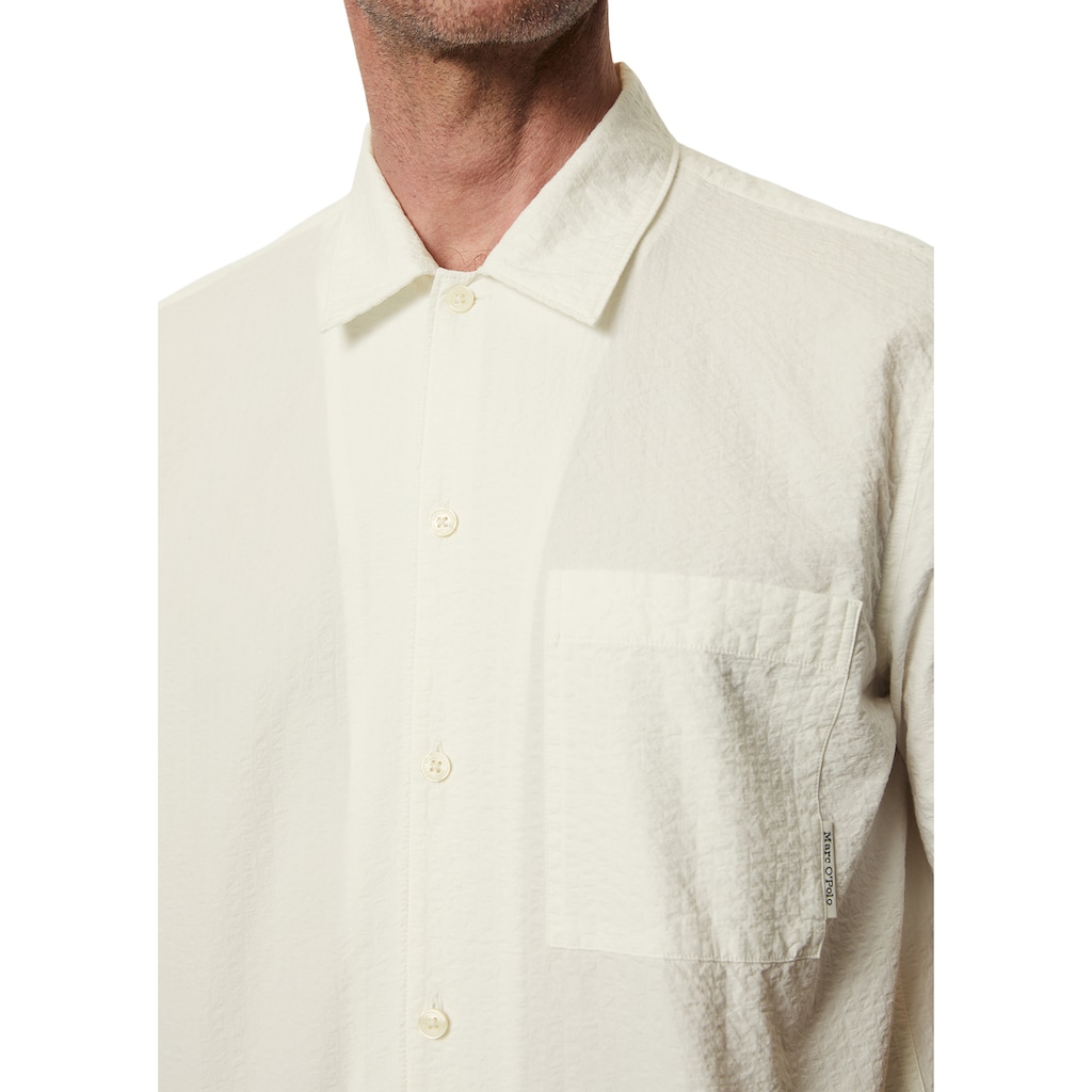 Marc O'Polo Kurzarmhemd »aus Solid-Seersucker-Qualität«