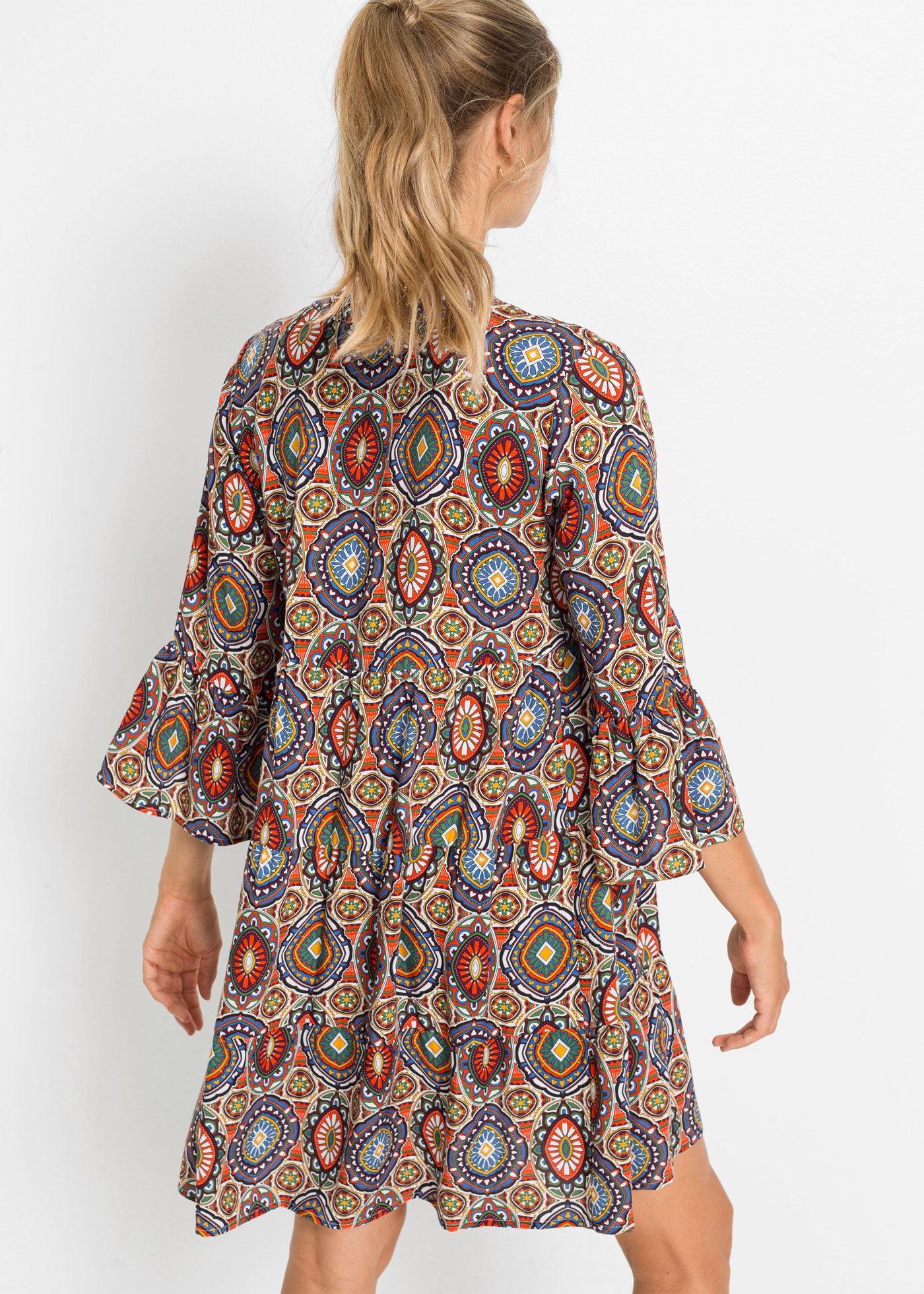 bonprix Minikleid »Minikleid aus fließender Viskose« Minikleid aus fließender Viskose