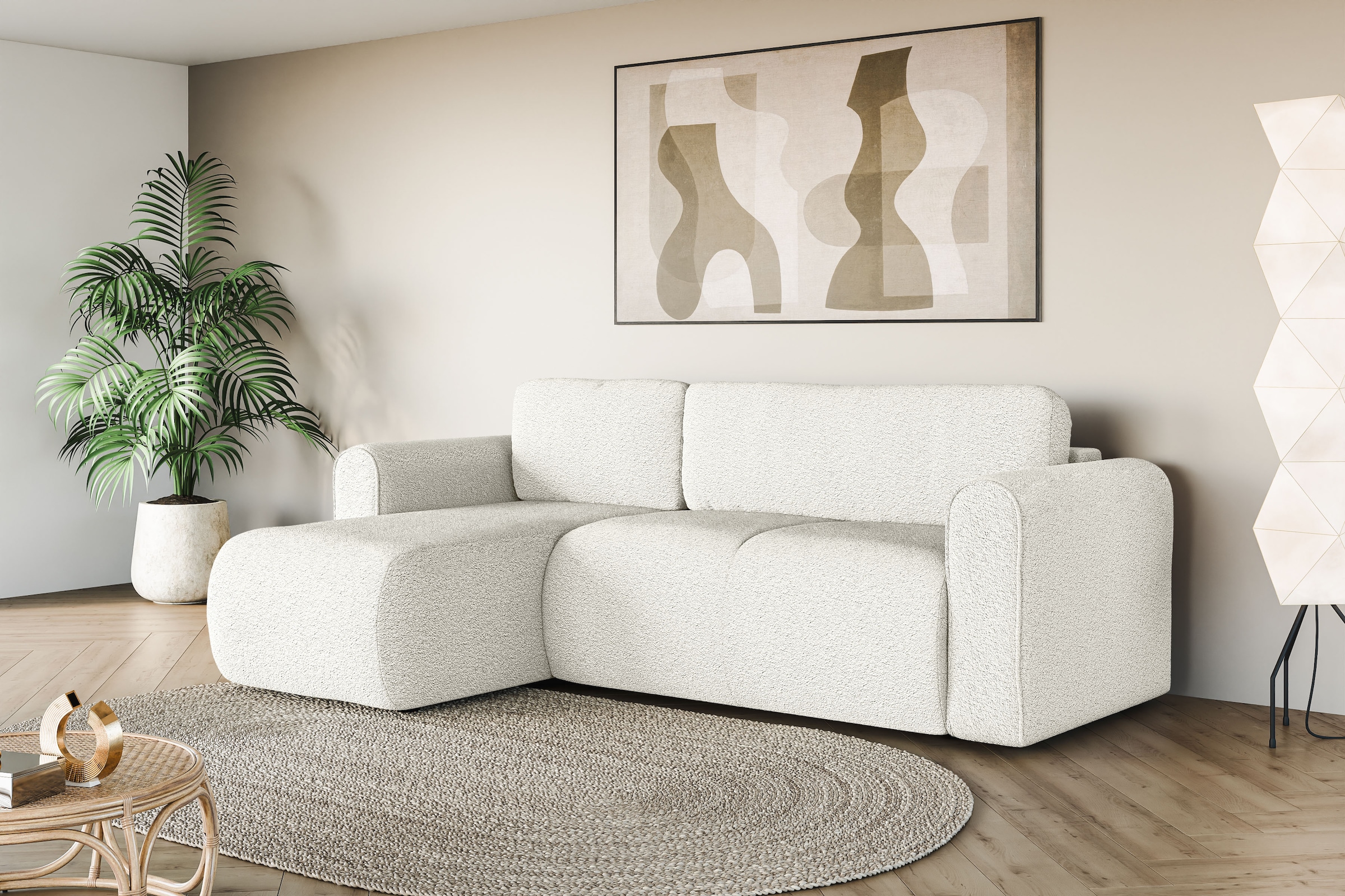 OTTO home Ecksofa "Zacharia wahlweise Schlafsofa mit Bettkasten, B/T/H 250/ günstig online kaufen